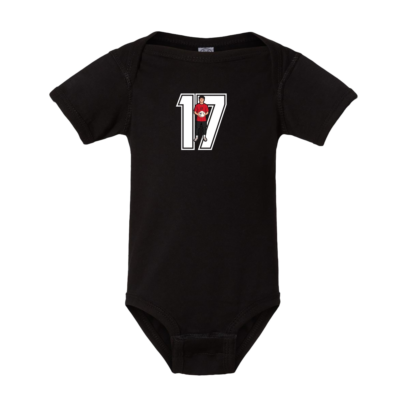 Baby Onesie — Number in Black