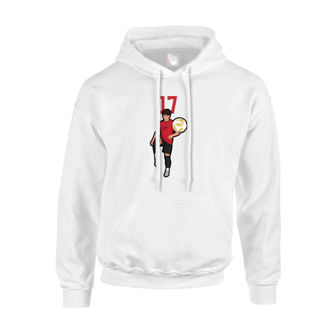 Hoodie — Number Top in White
