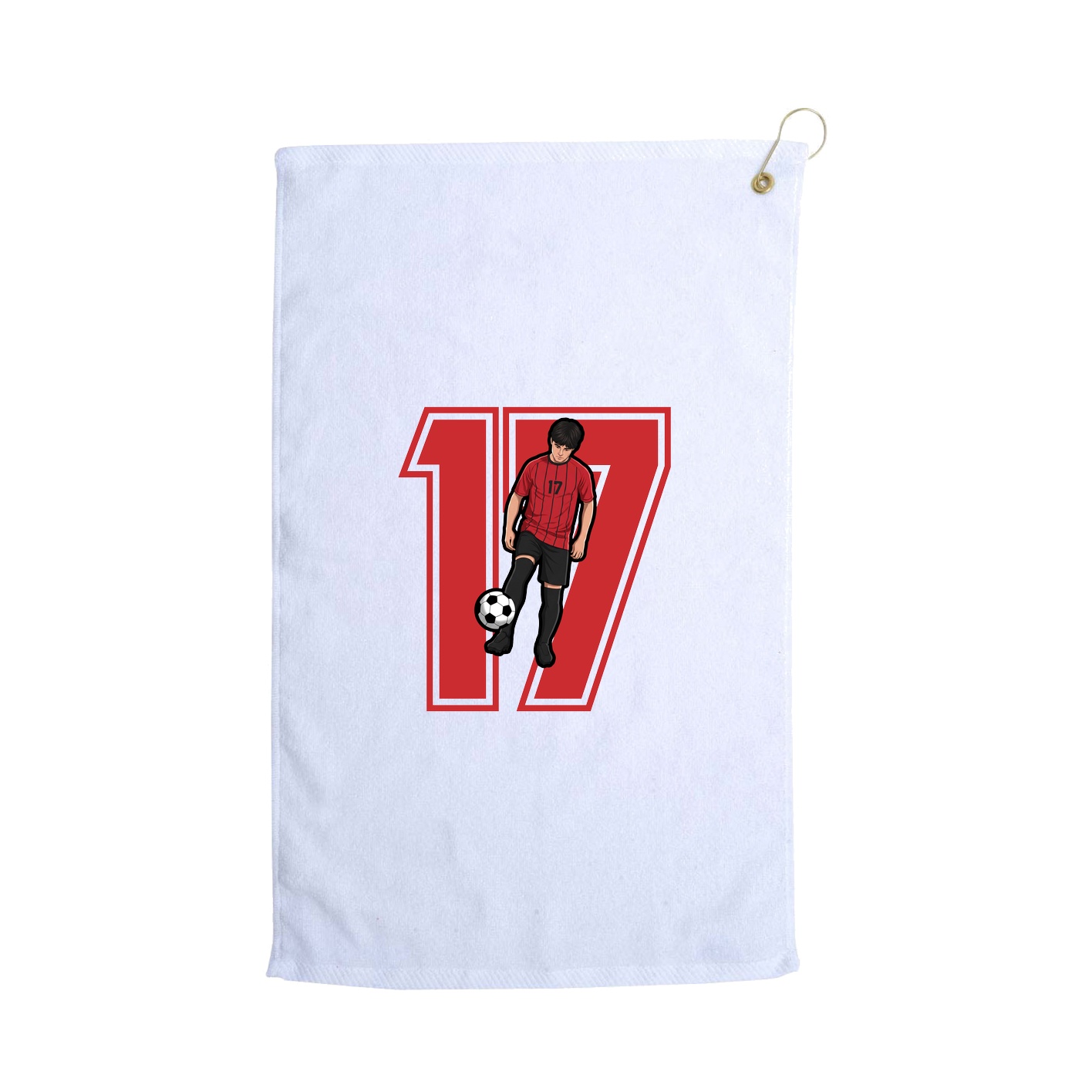 Golf Towel — Number in White