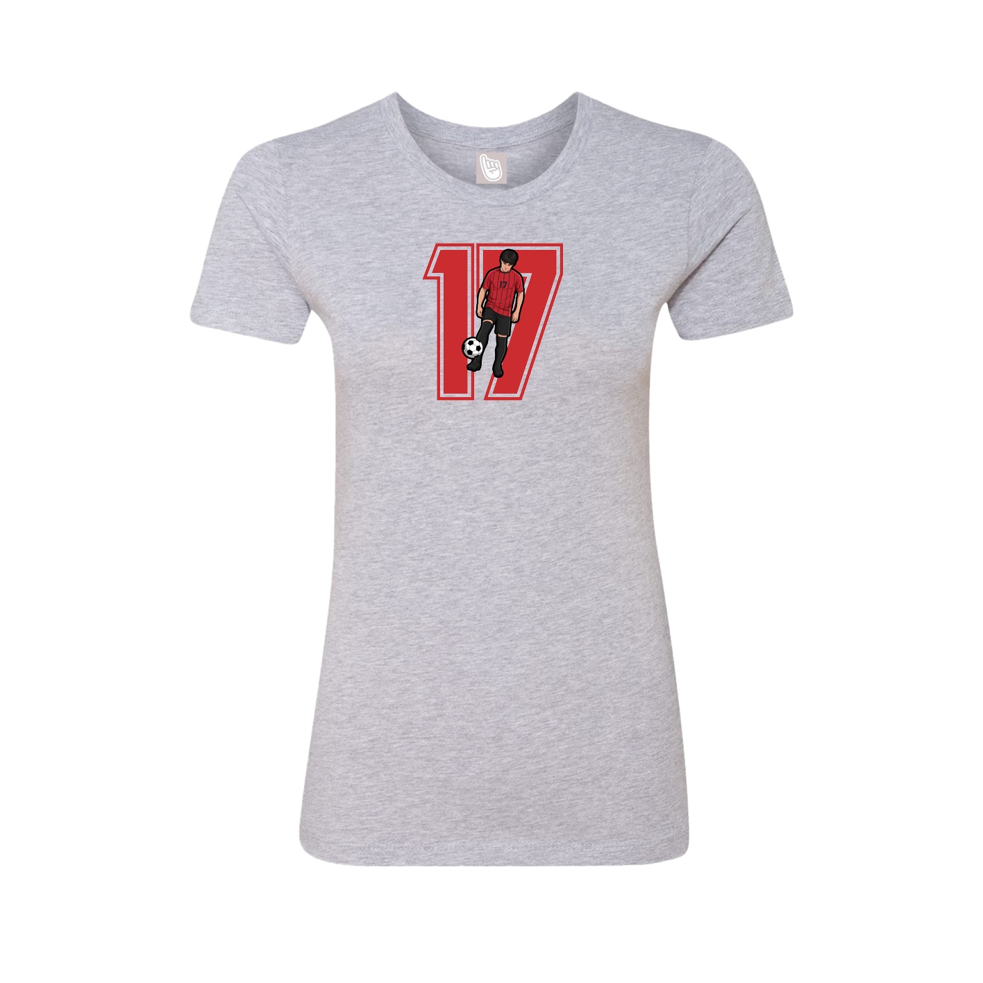 Womens Tee — Number in Grey