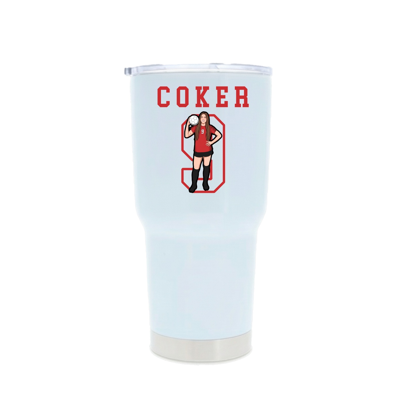 30oz Stainless Steel Tumbler — Shirsey in White