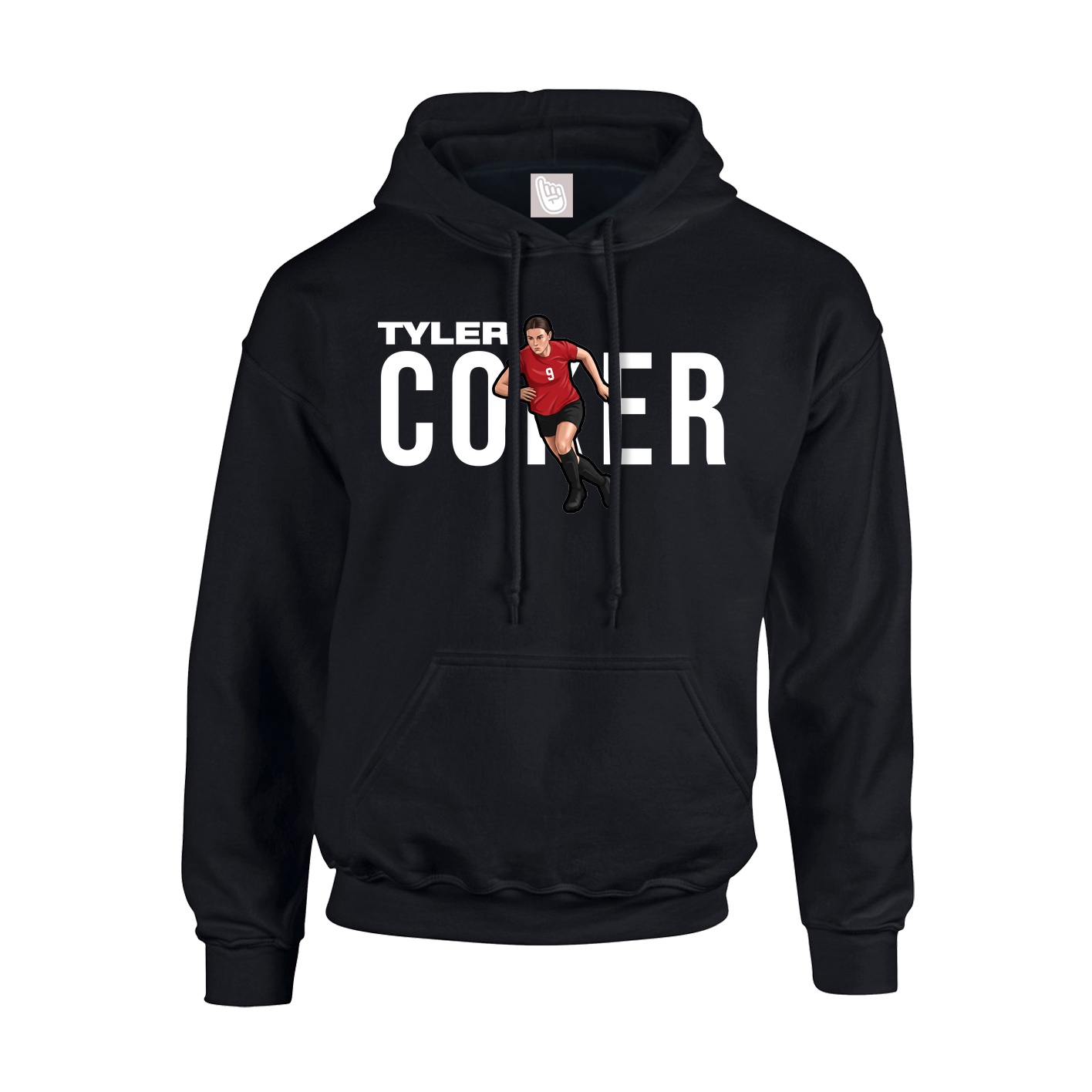 Youth Hoodie — Player Name in Black