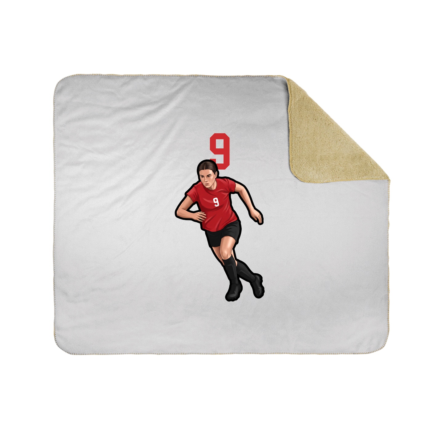Throw Blanket — Number Top in White