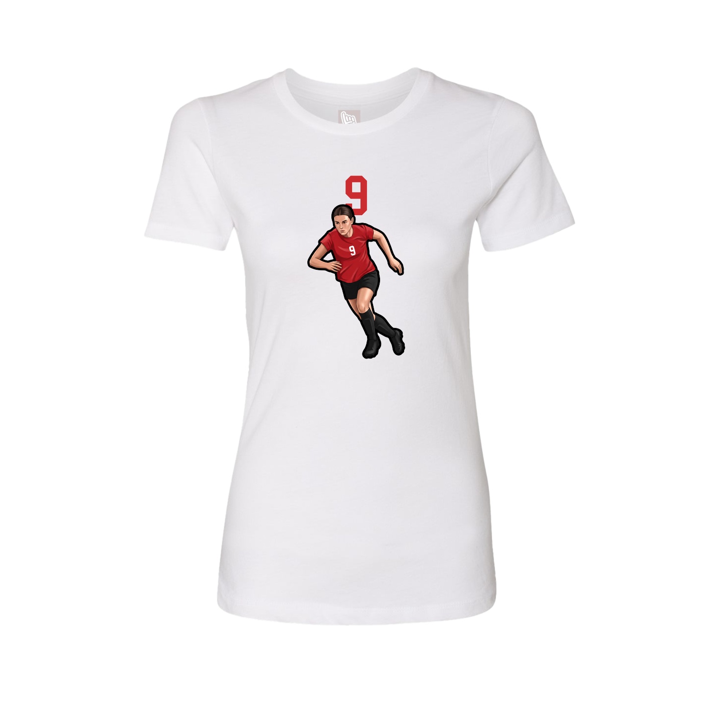 Fitted Women's Tee — Number Top in White