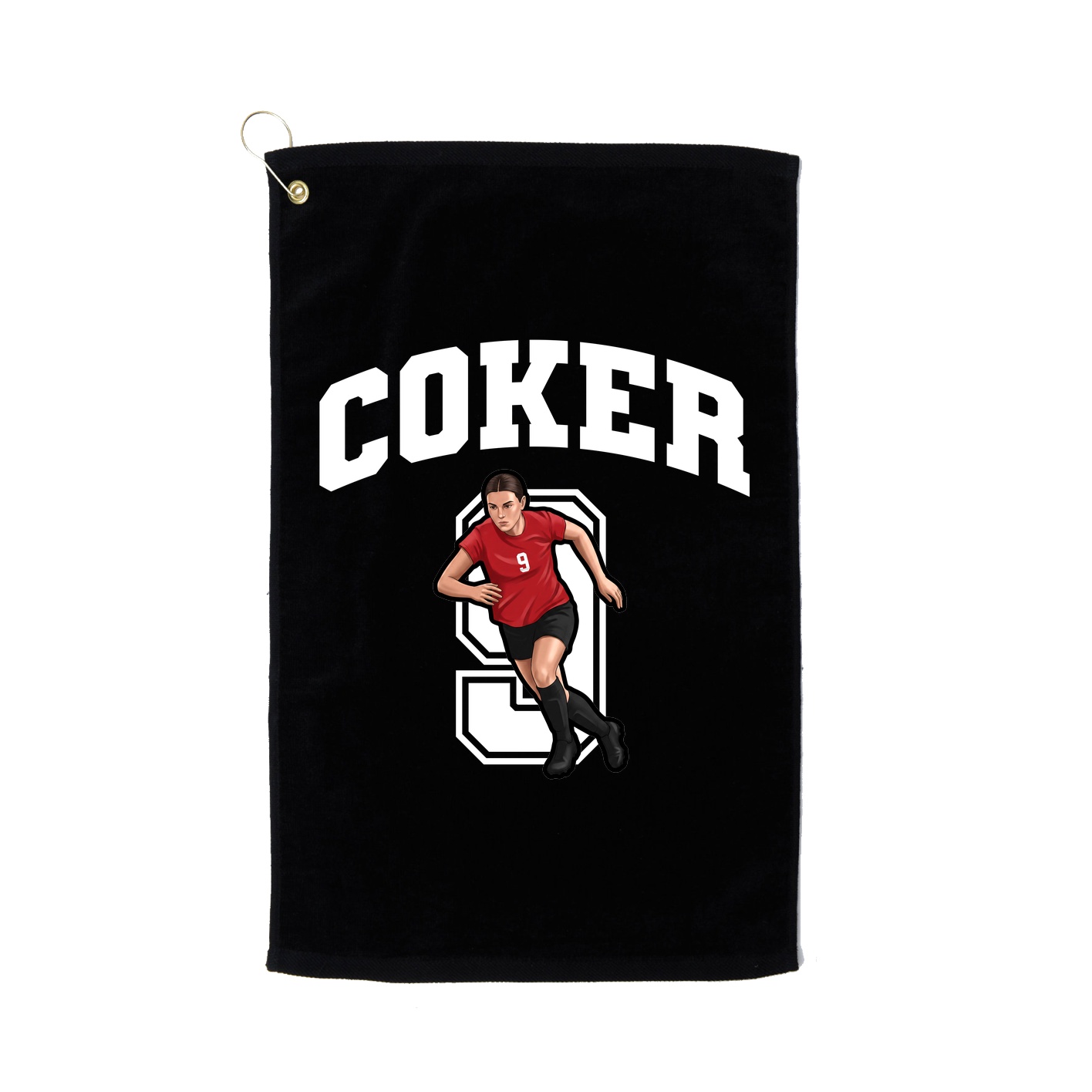 Golf Towel — Number in Black
