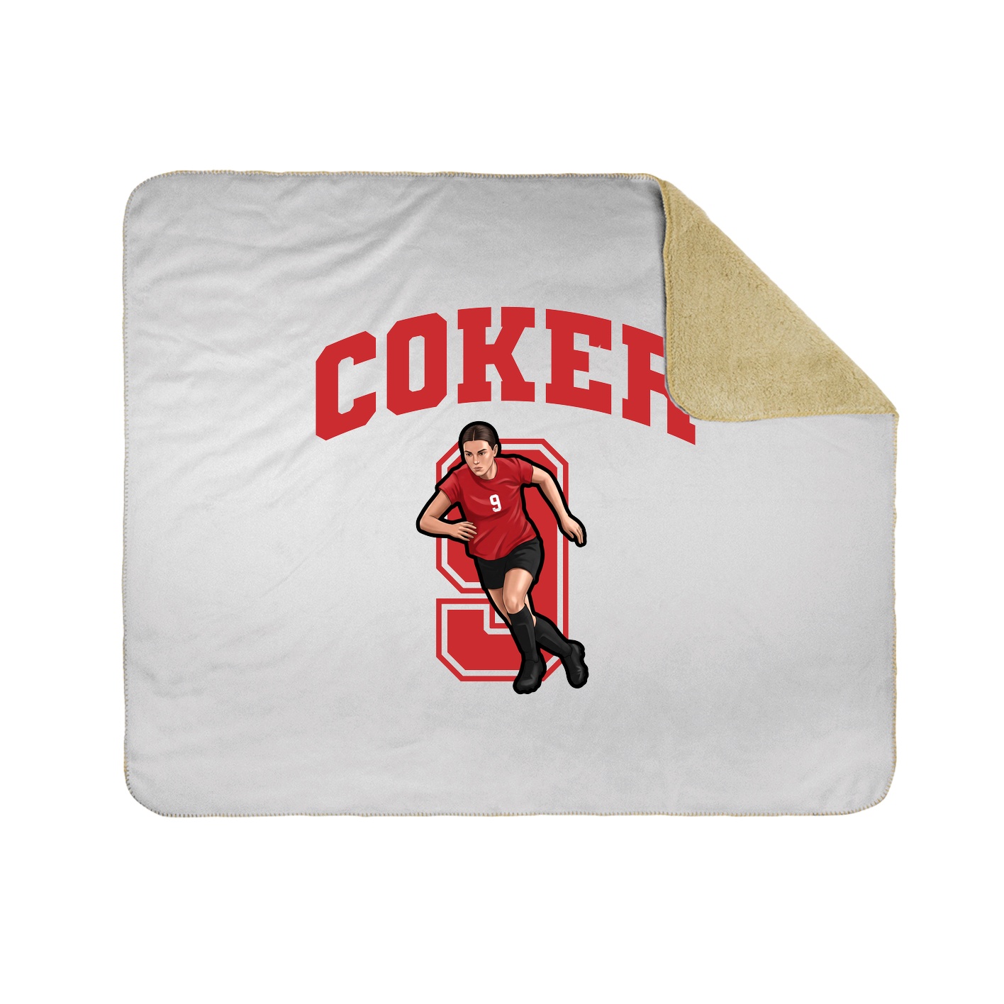 Throw Blanket — Number in White