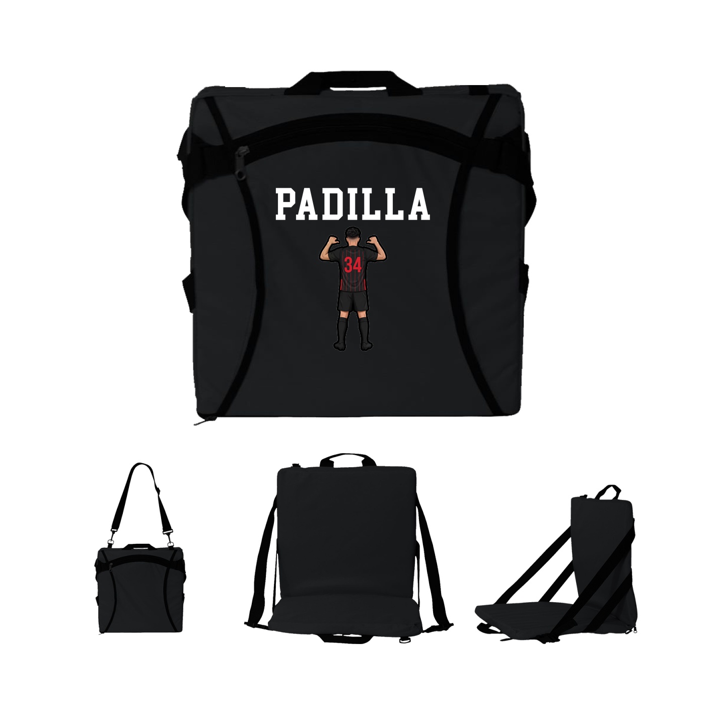 Folding Stadium Seat — Shirsey in Black