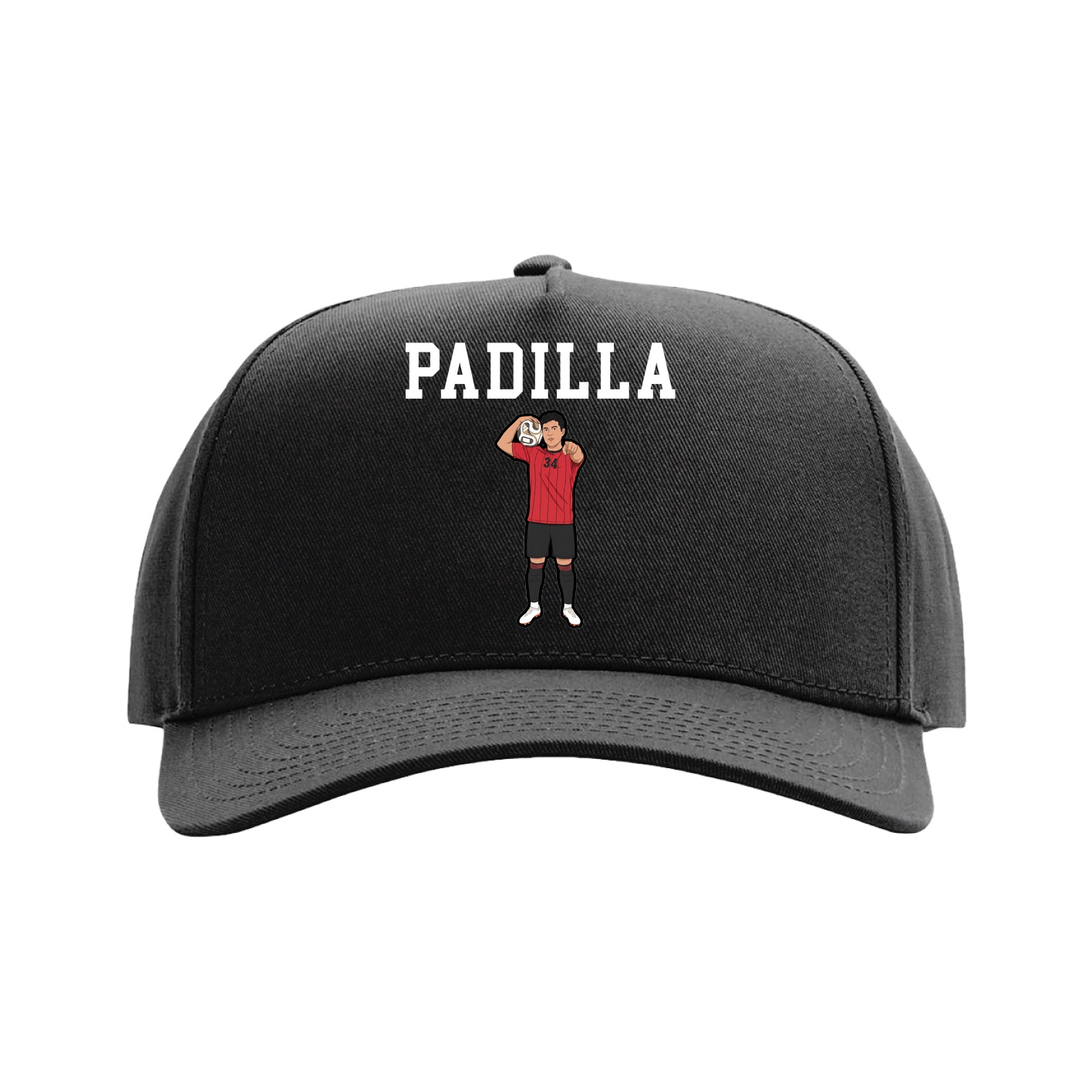 Full Fabric Five-Panel Champ Cap — Shirsey in Black