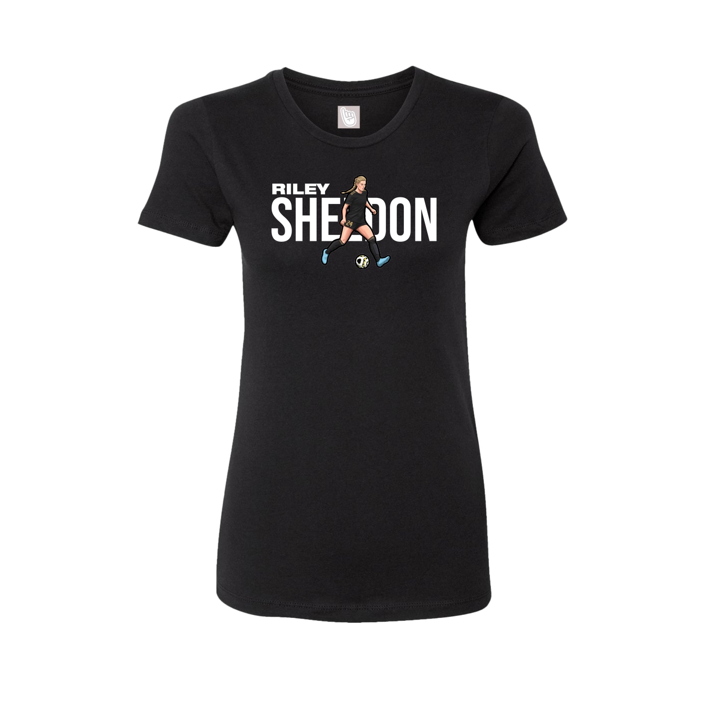 Fitted Women's Tee — Player Name in Black