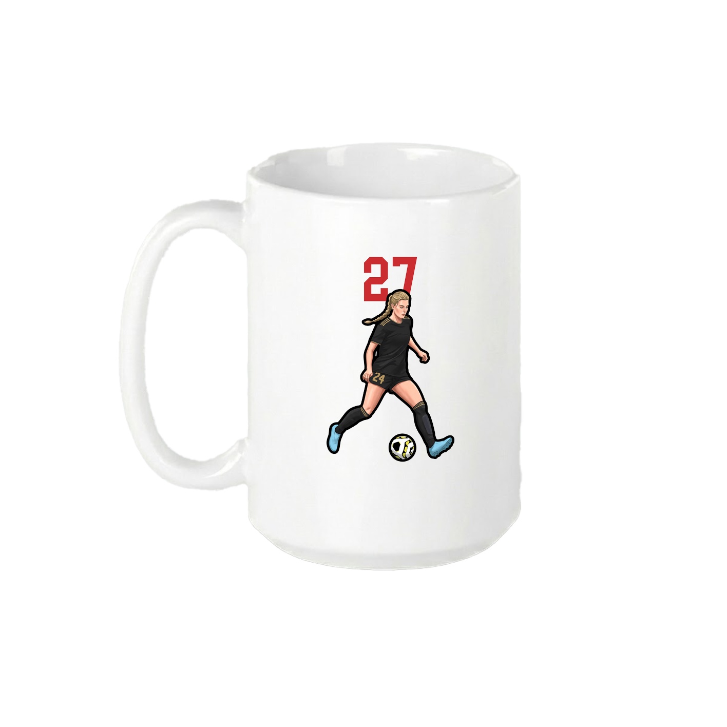 15oz Coffee Mug — Number Top in White