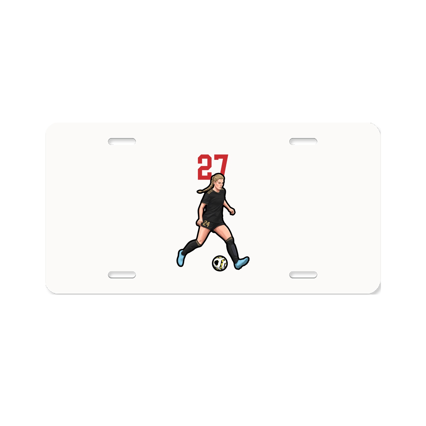 License Plate — Number Top in Classic