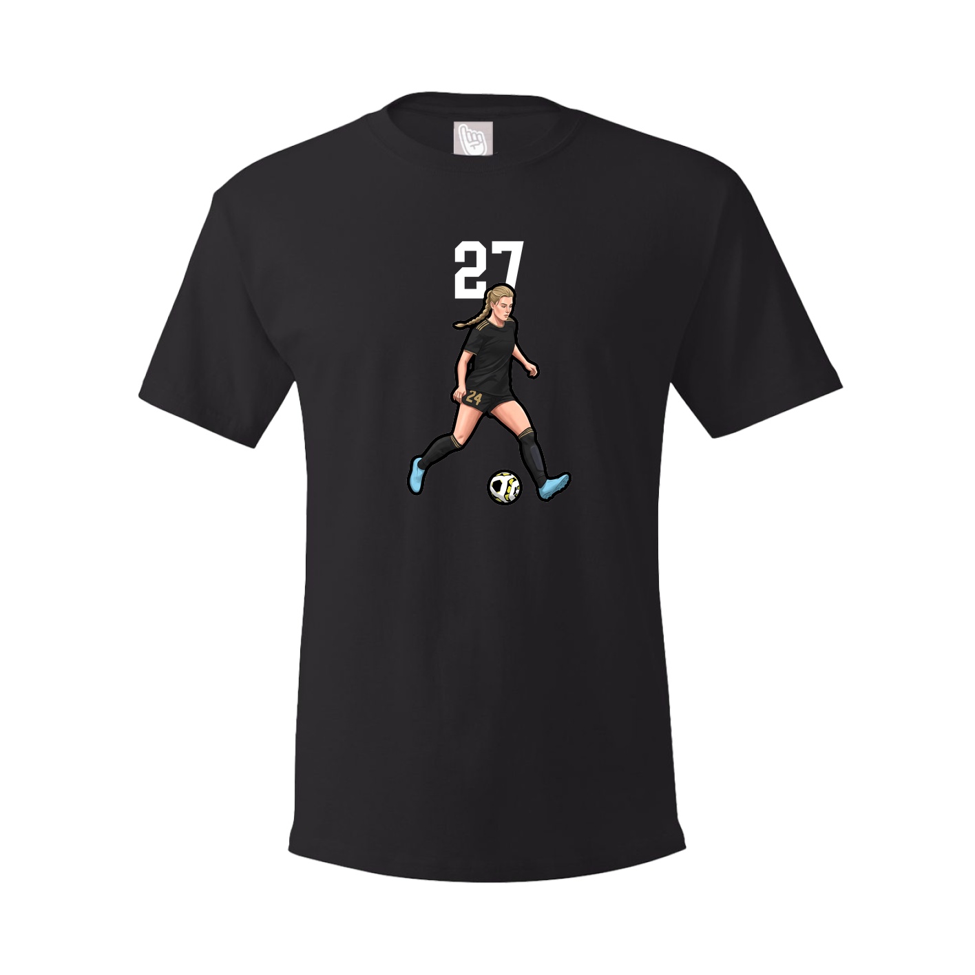 Youth Tee — Number Top in Black