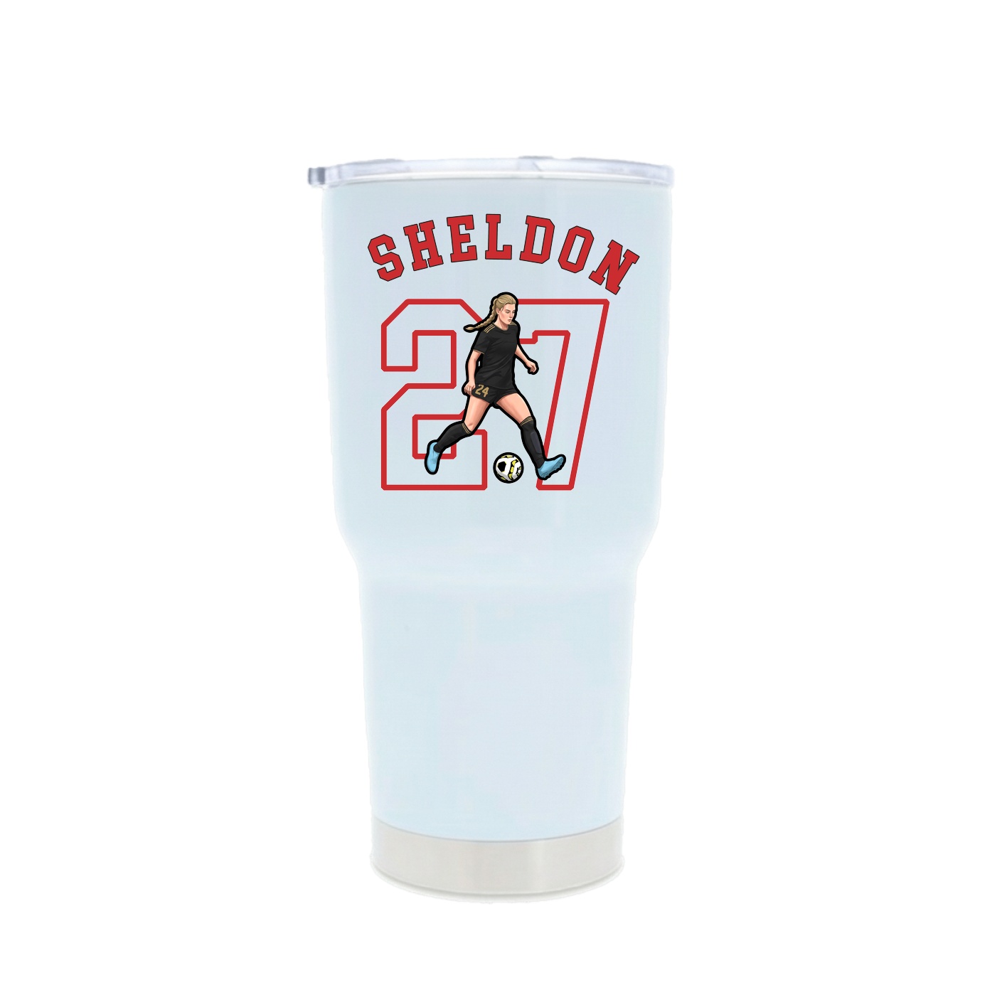 30oz Stainless Steel Tumbler — Shirsey Arch in White