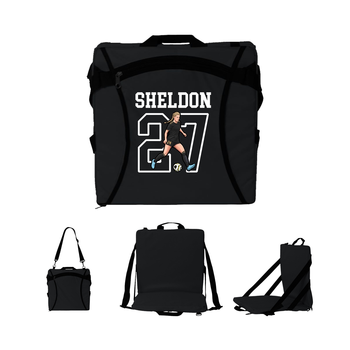 Folding Stadium Seat — Shirsey in Black