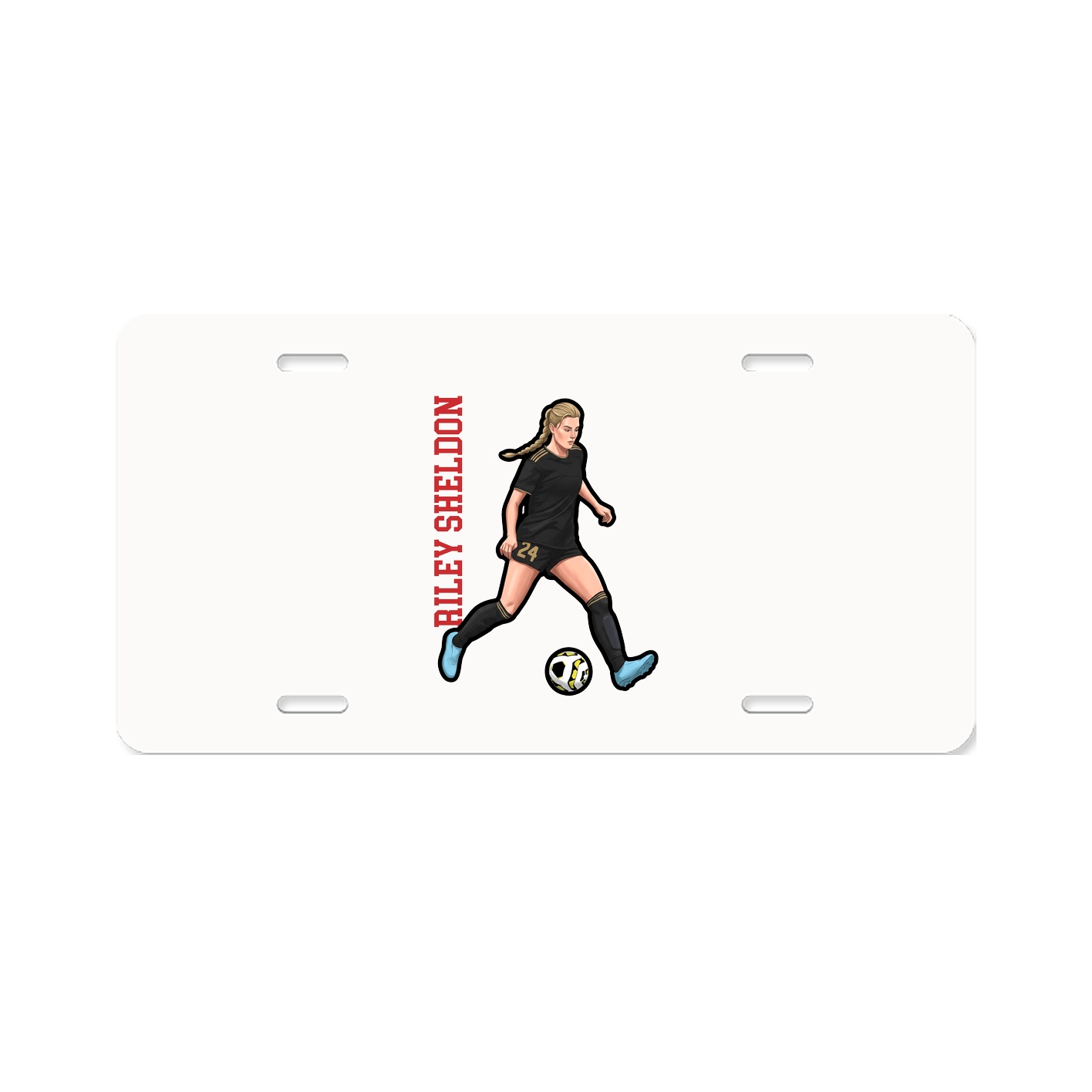 License Plate — Name Vertical in Classic