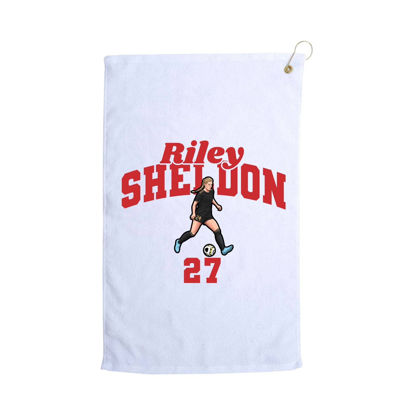 Golf Towel — Signature Arch in White