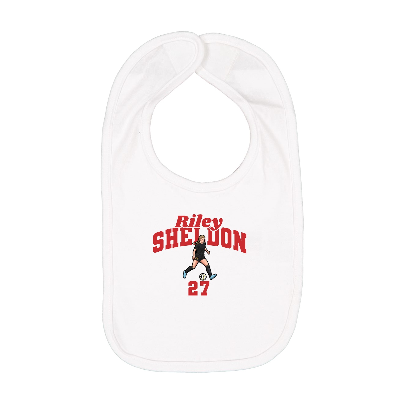 Infant Bib — Signature Arch in White