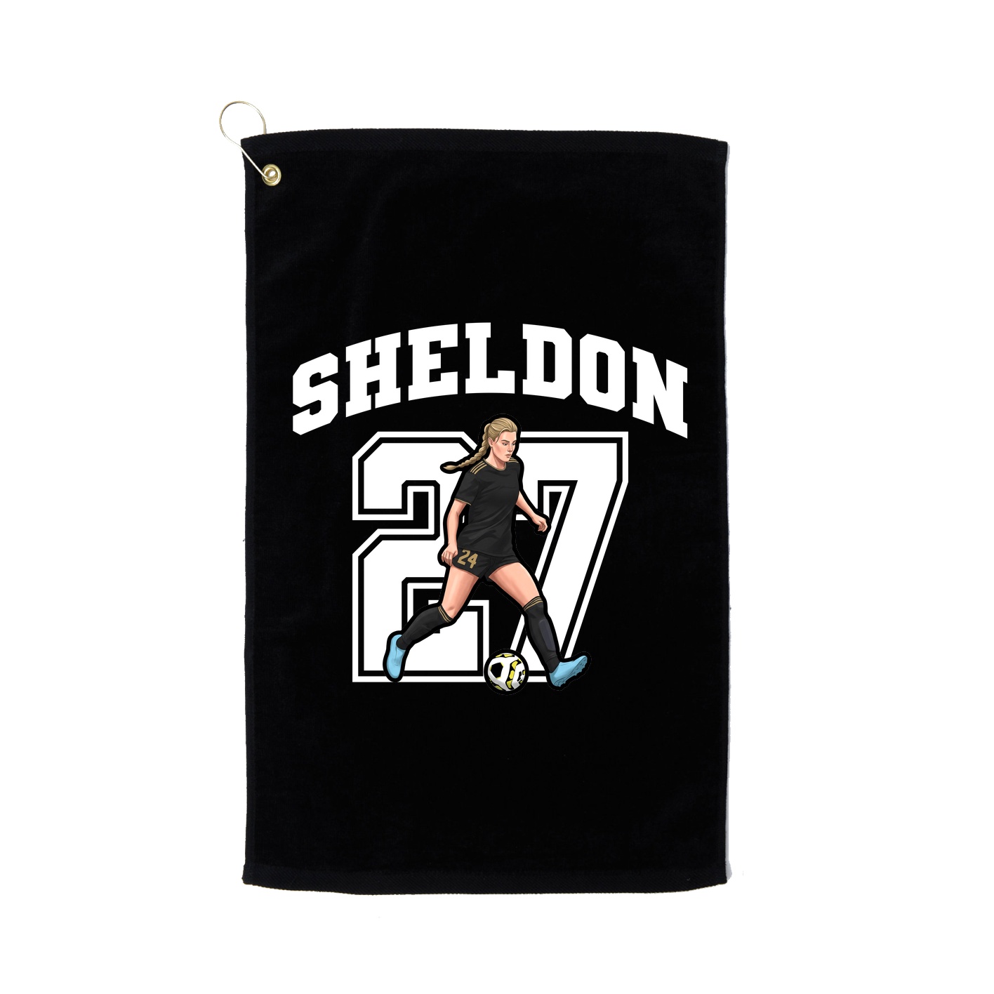 Golf Towel — Number in Black