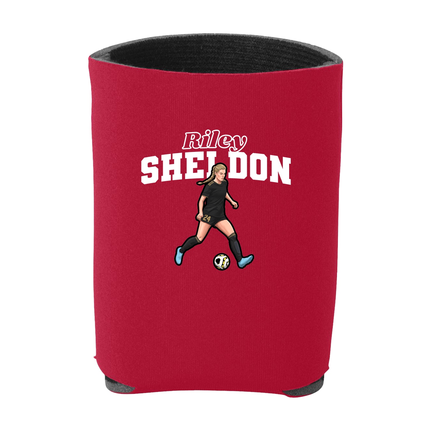 Can Holder — Name Arch in Red