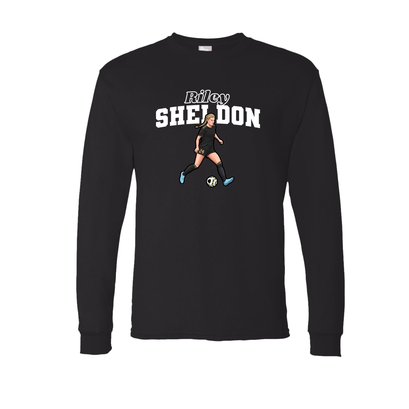 Long Sleeve Tee — Name Arch in Black