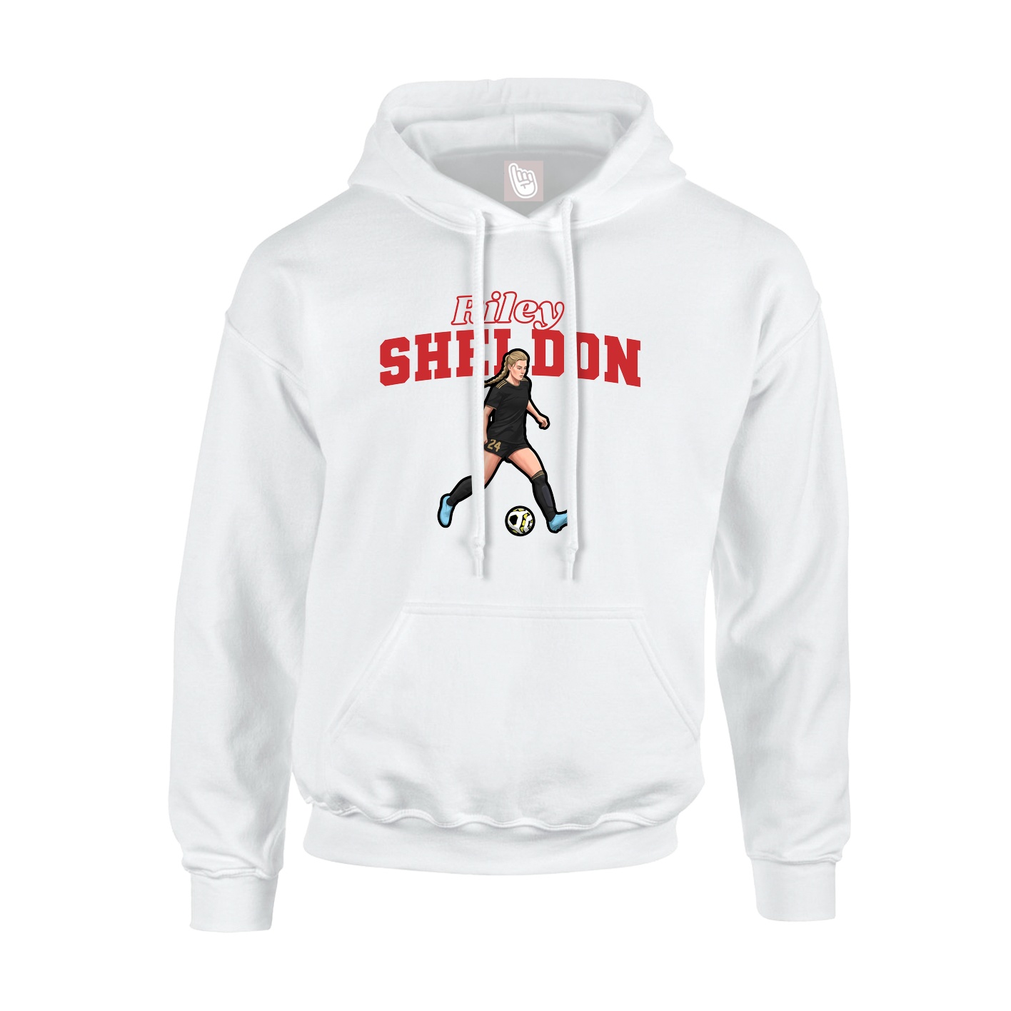 Hoodie — Name Arch in White