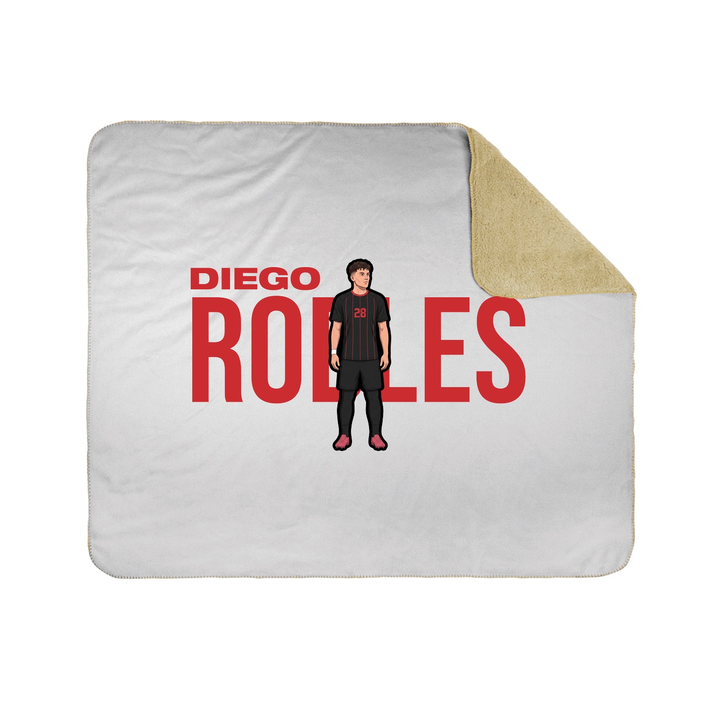 Throw Blanket — Player Name in White