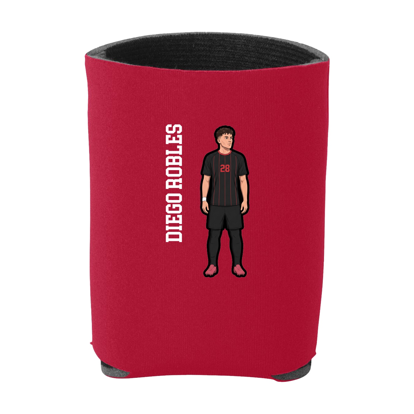 Can Holder — Name Vertical in Red
