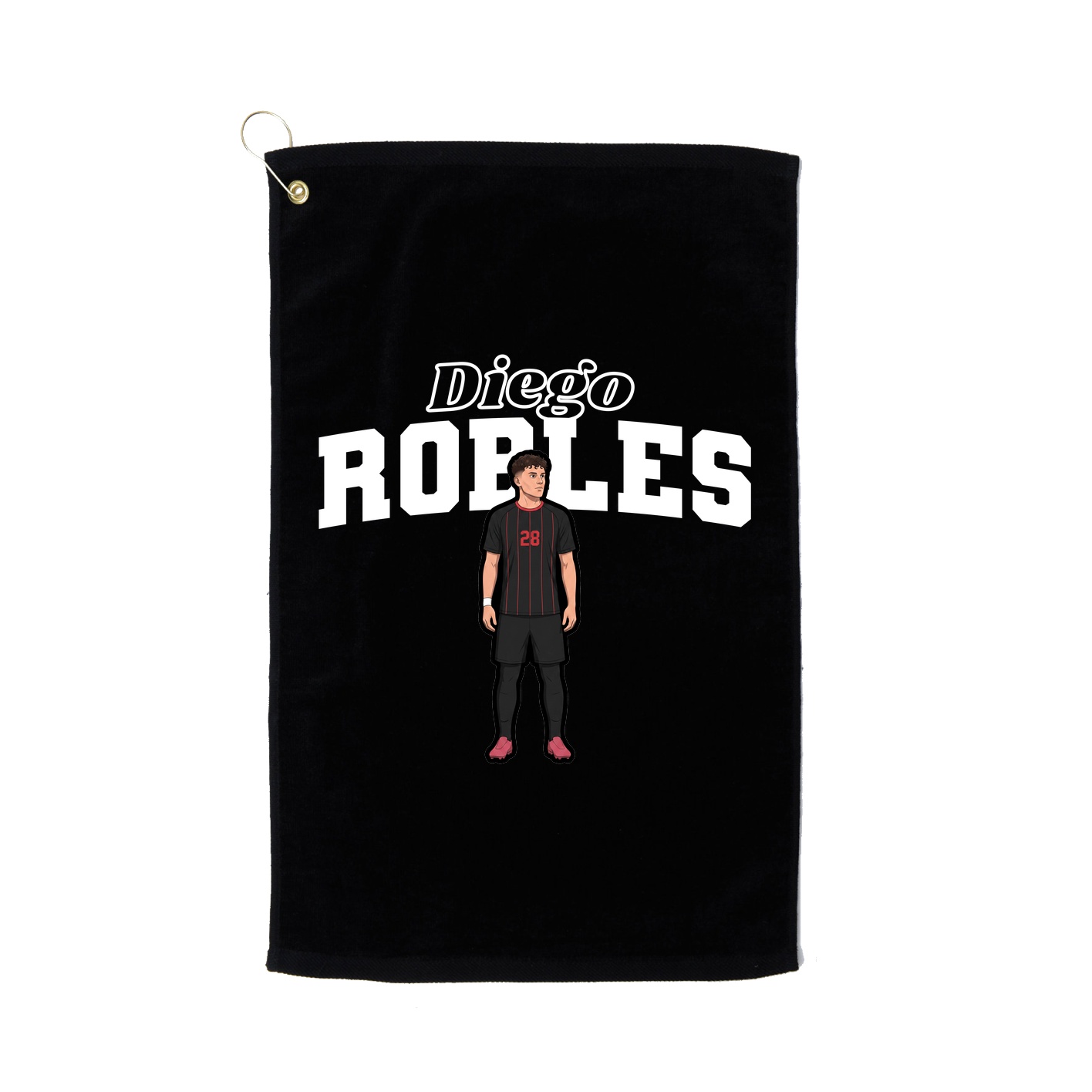 Golf Towel — Name Arch in Black