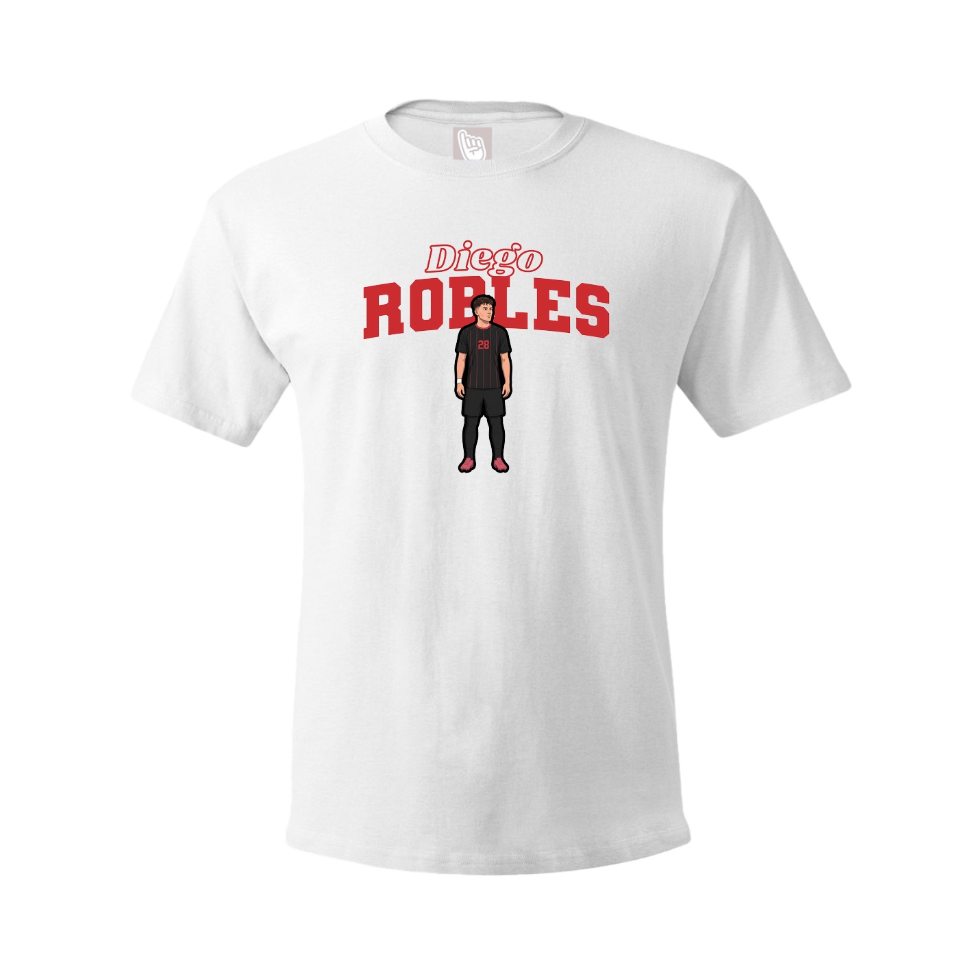 Youth Tee — Name Arch in White