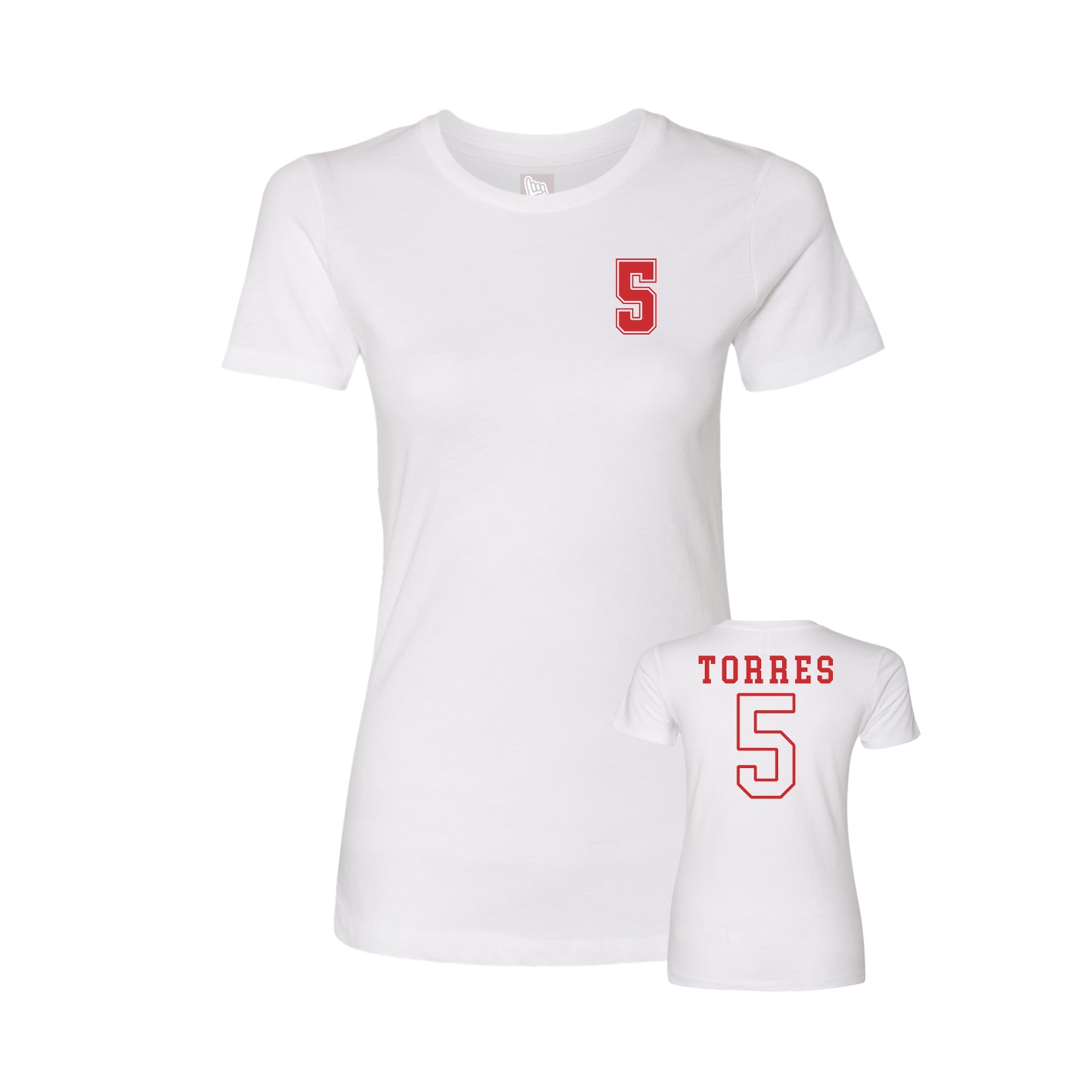 Womens Tee — Chest Back in White