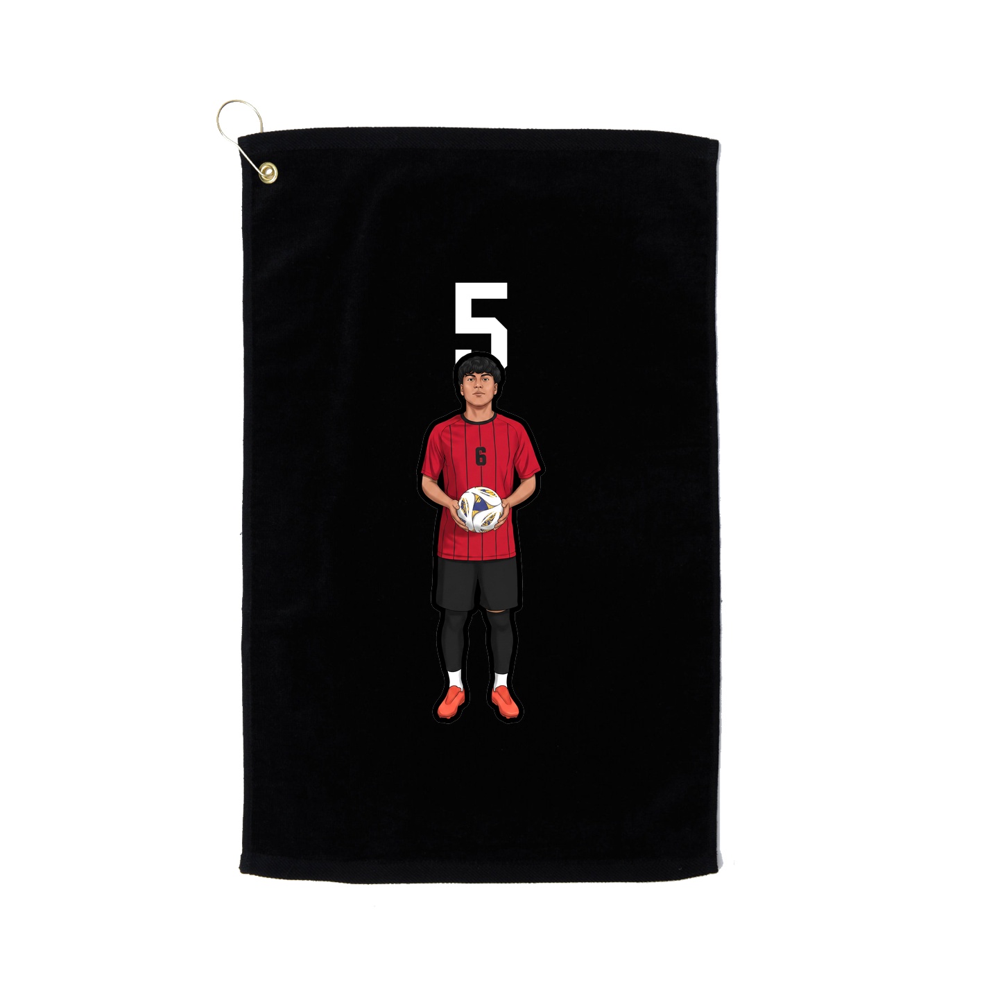Golf Towel — Number Top in Black