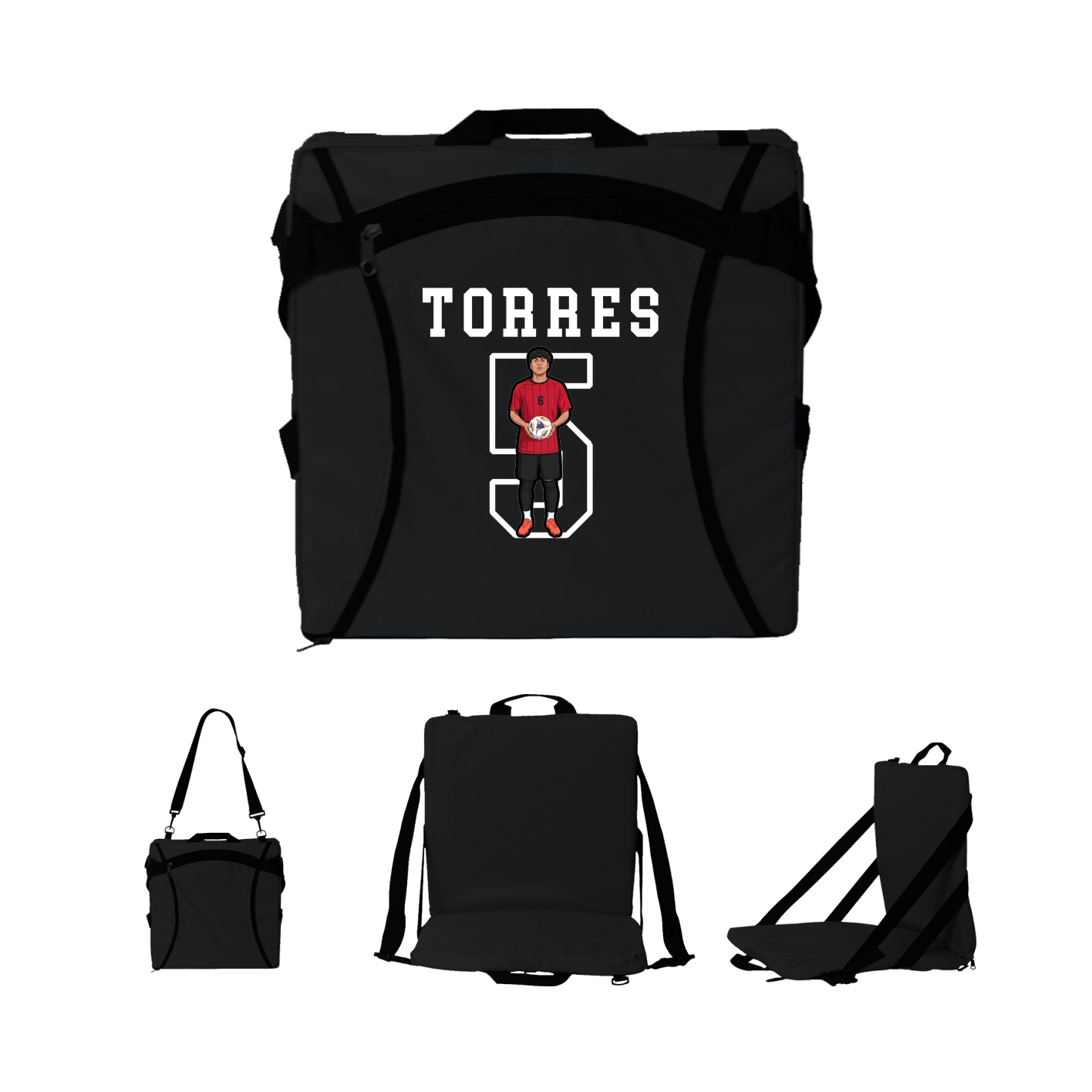 Folding Stadium Seat — Shirsey in Black