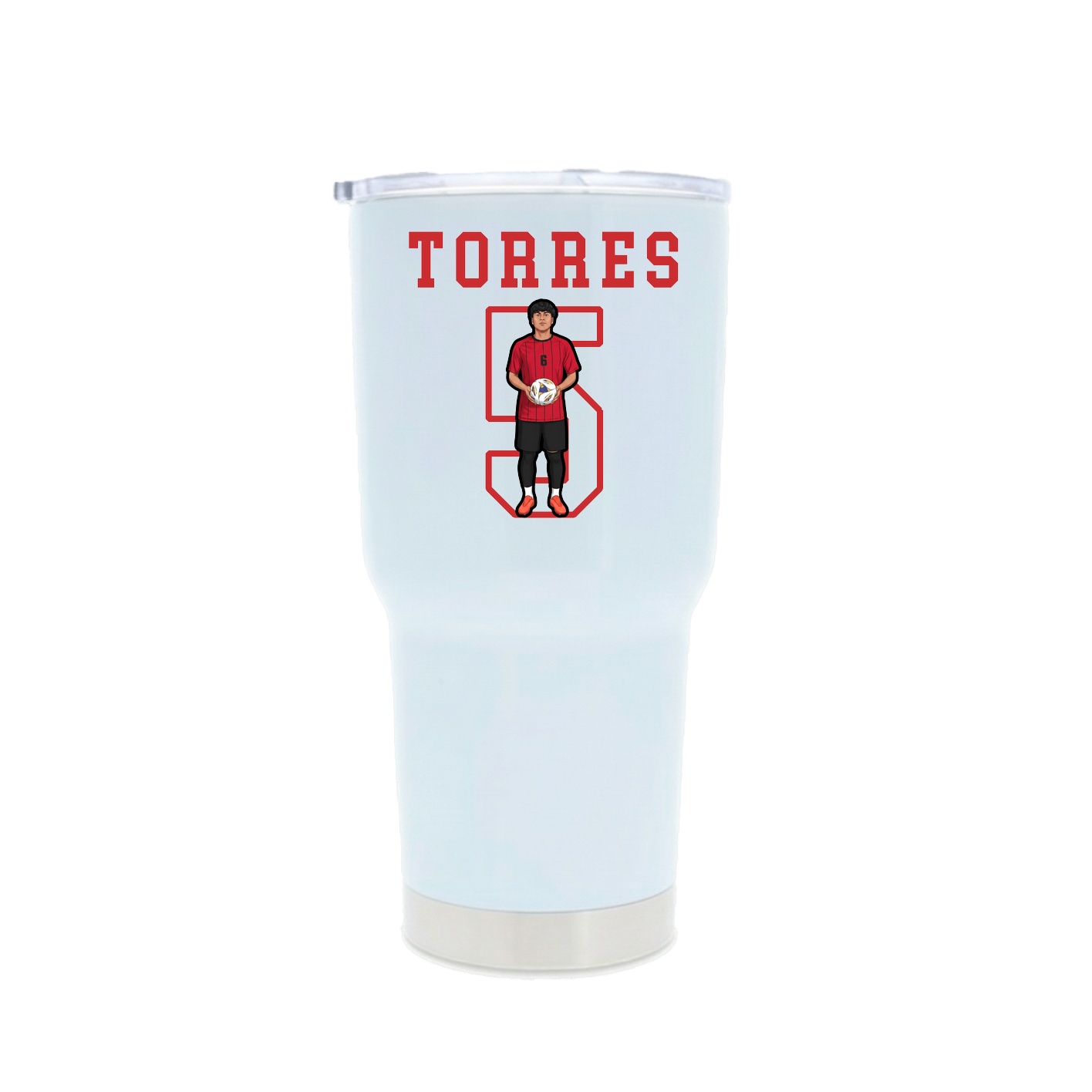 30oz Stainless Steel Tumbler — Shirsey in White