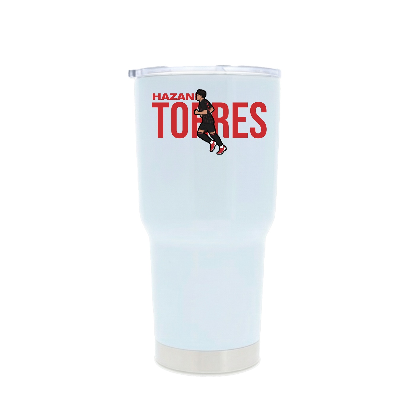 30oz Stainless Steel Tumbler — Player Name in White