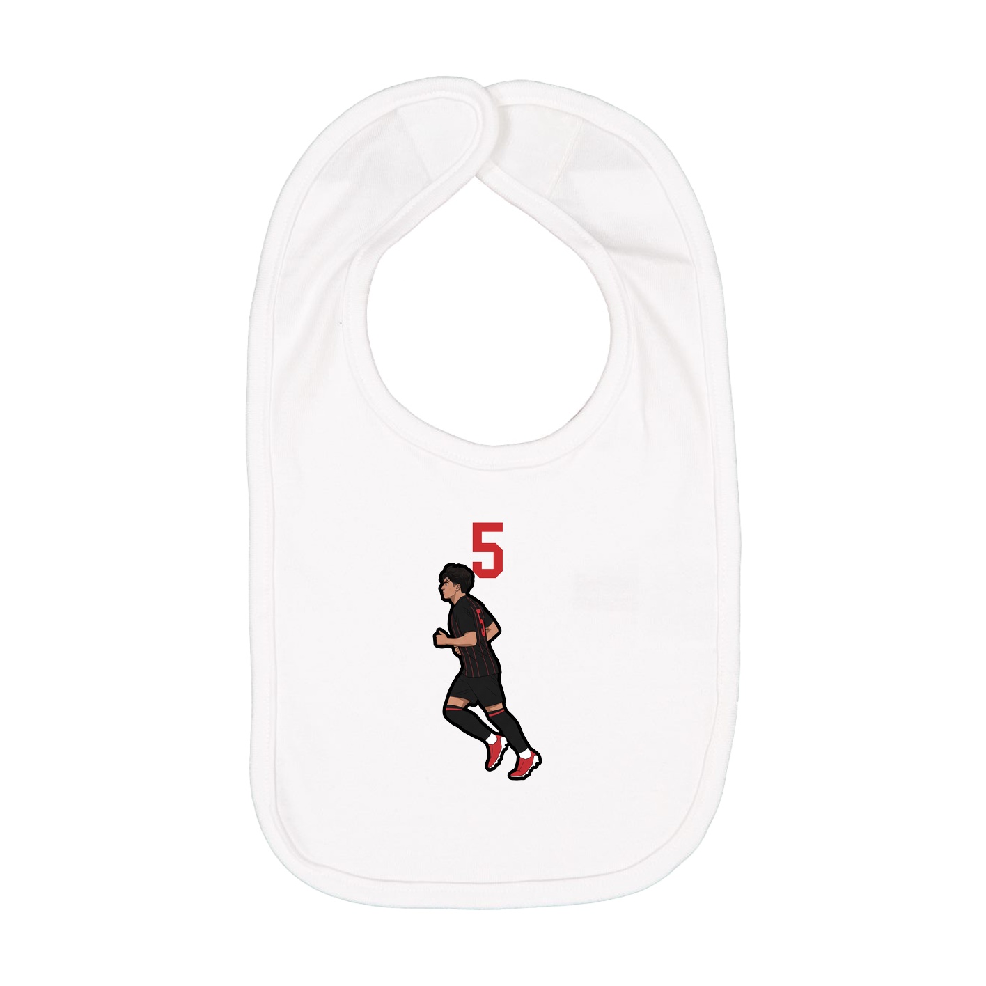 Infant Bib — Number Top in White