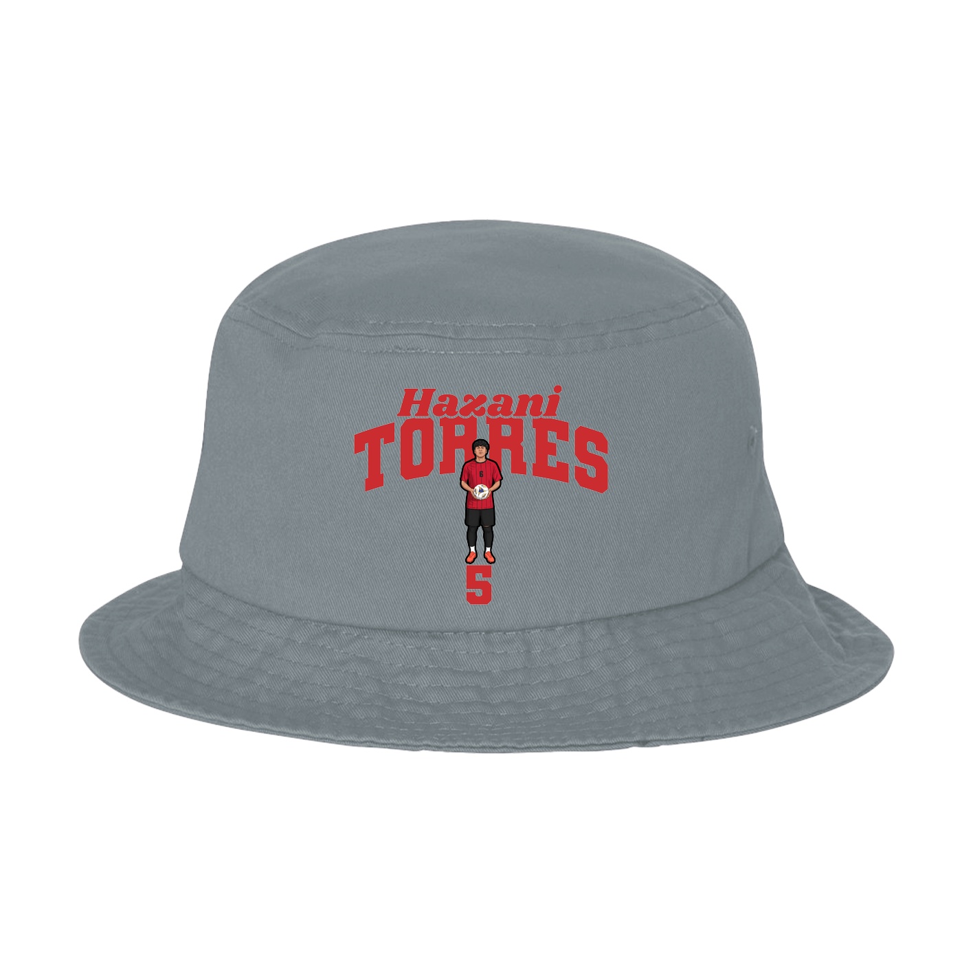 Bucket Cap — Signature Arch in Grey
