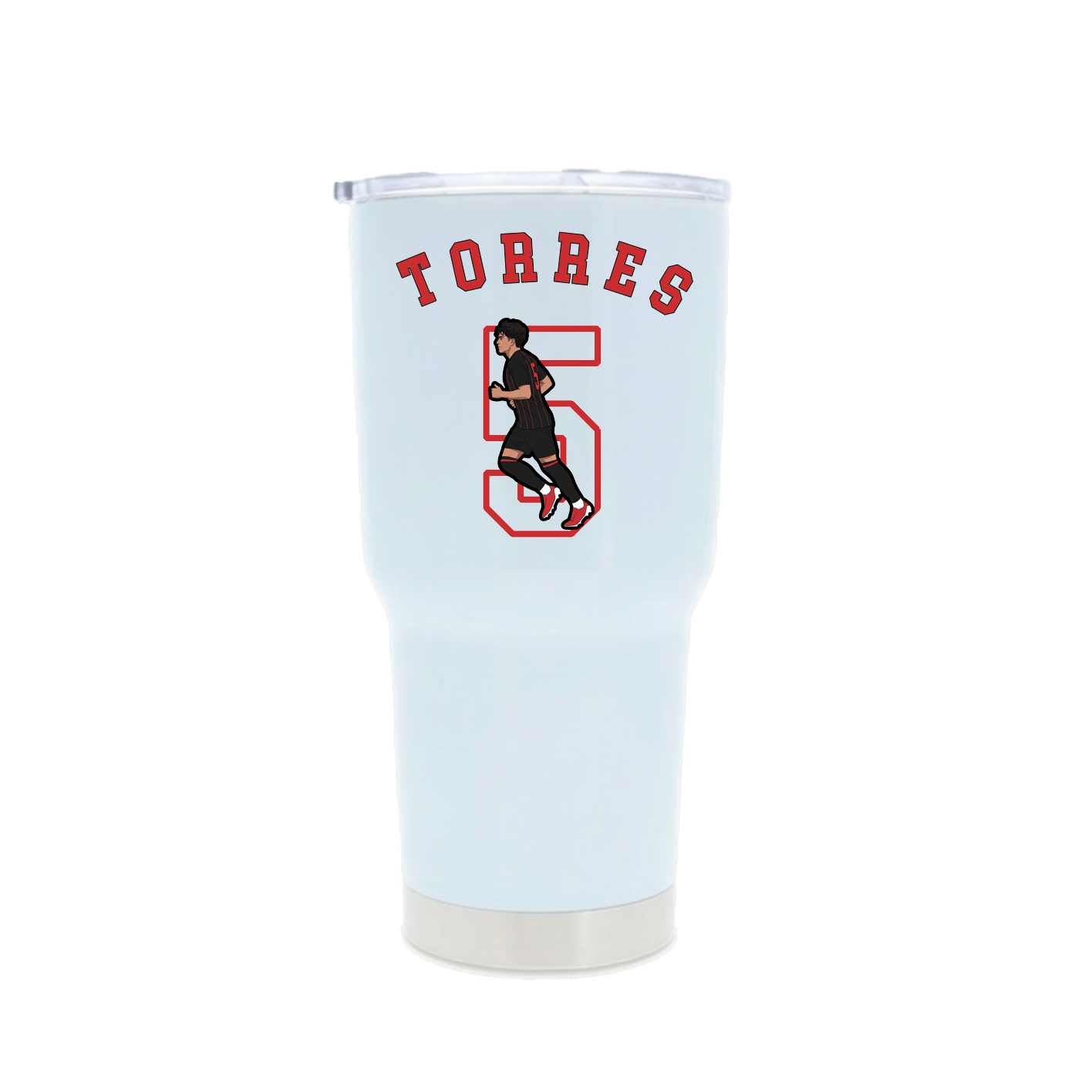 30oz Stainless Steel Tumbler — Shirsey Arch in White