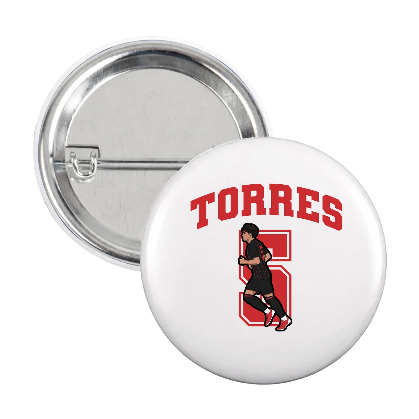 Game Day Button — Number in White