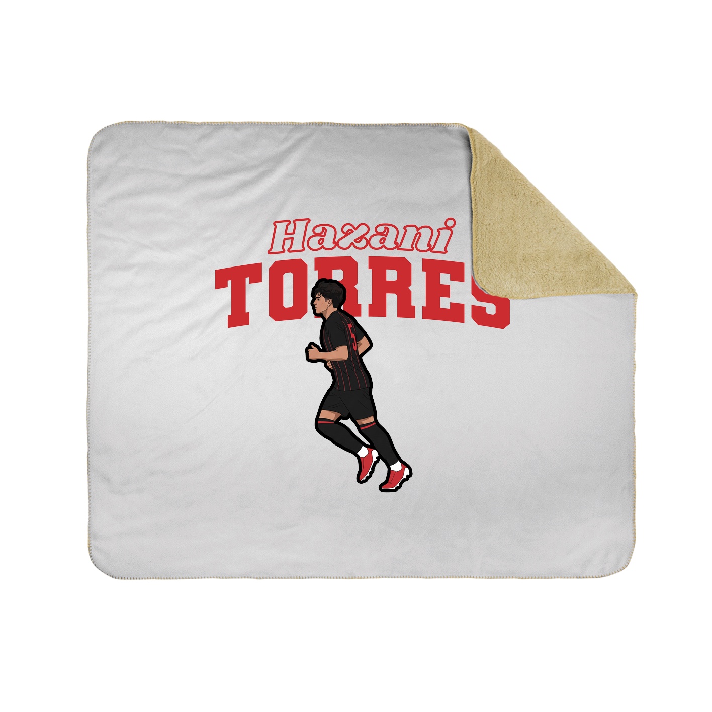 Throw Blanket — Name Arch in White