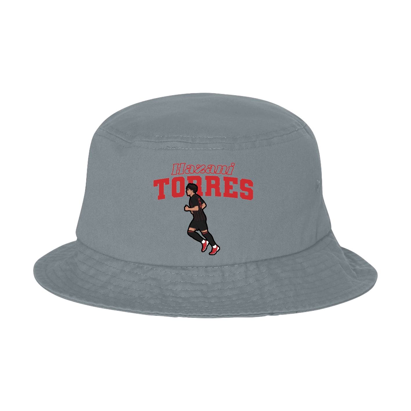Bucket Cap — Name Arch in Grey