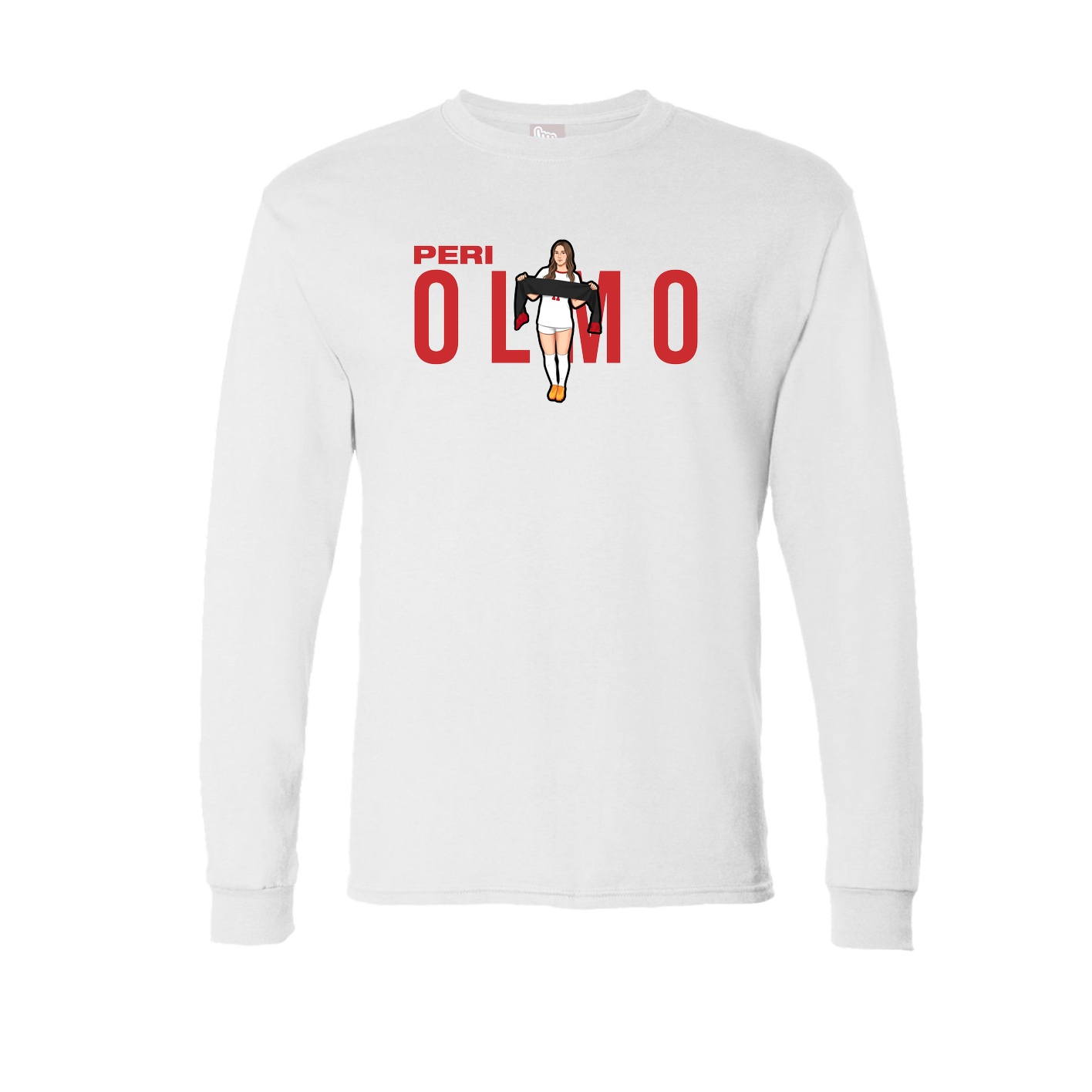Long Sleeve Tee — Player Name in White