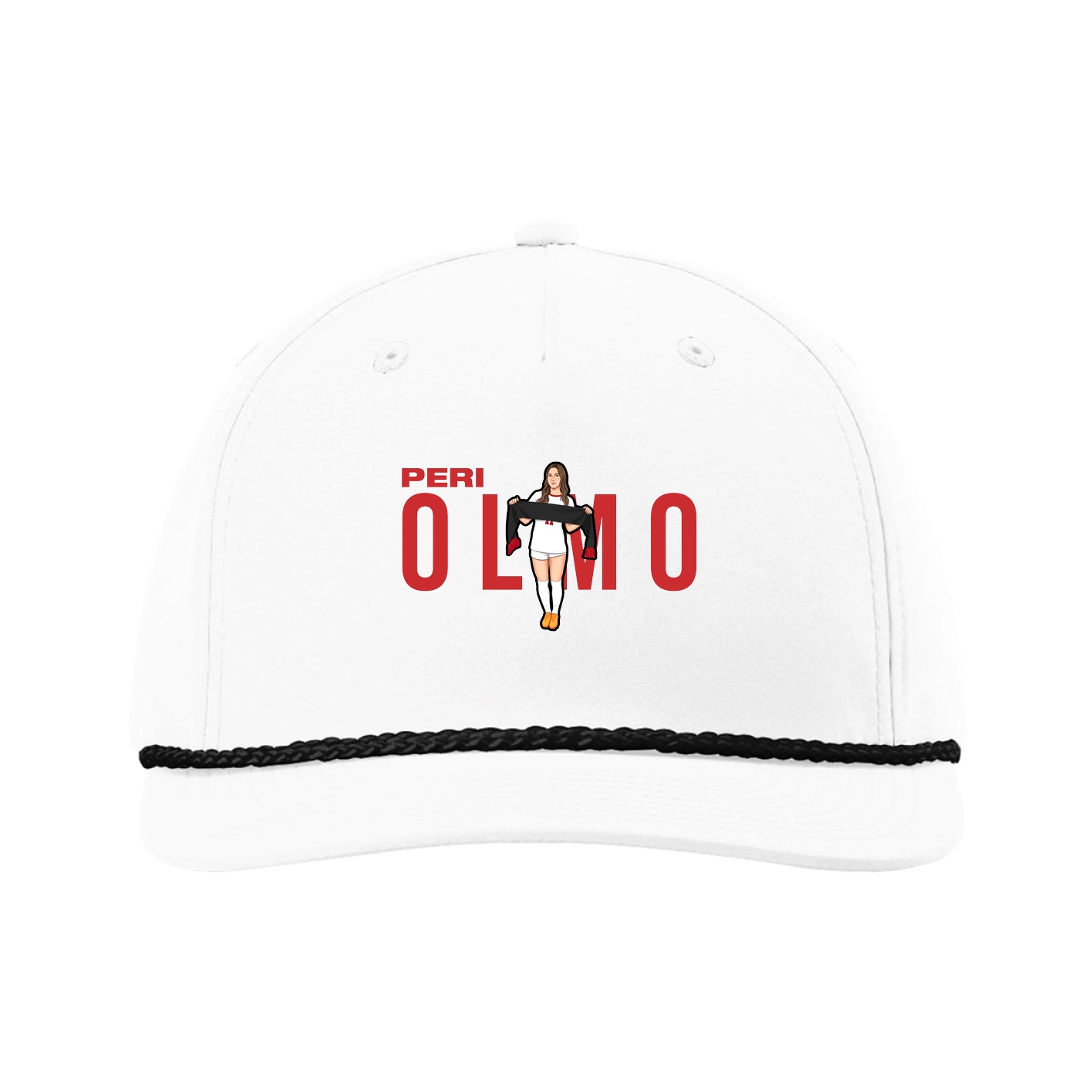 Five-Panel Classic Rope Cap — Player Name in White