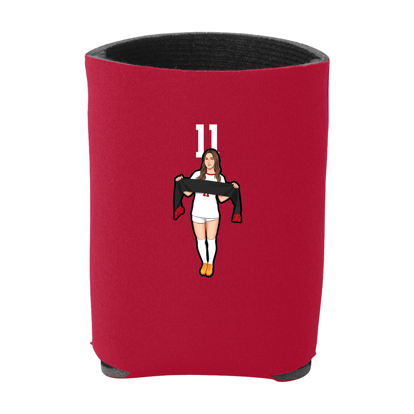 Can Holder — Number Top in Red