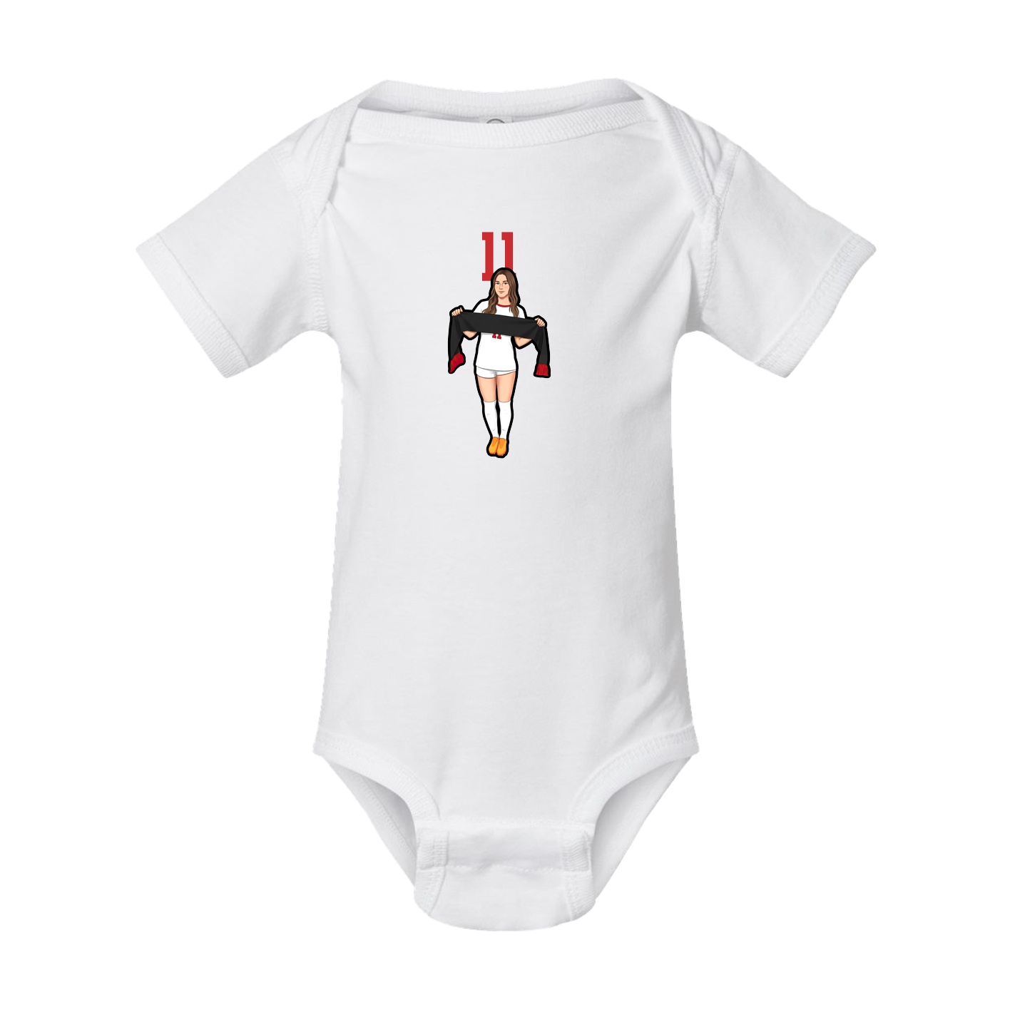 Baby Onesie — Number Top in White