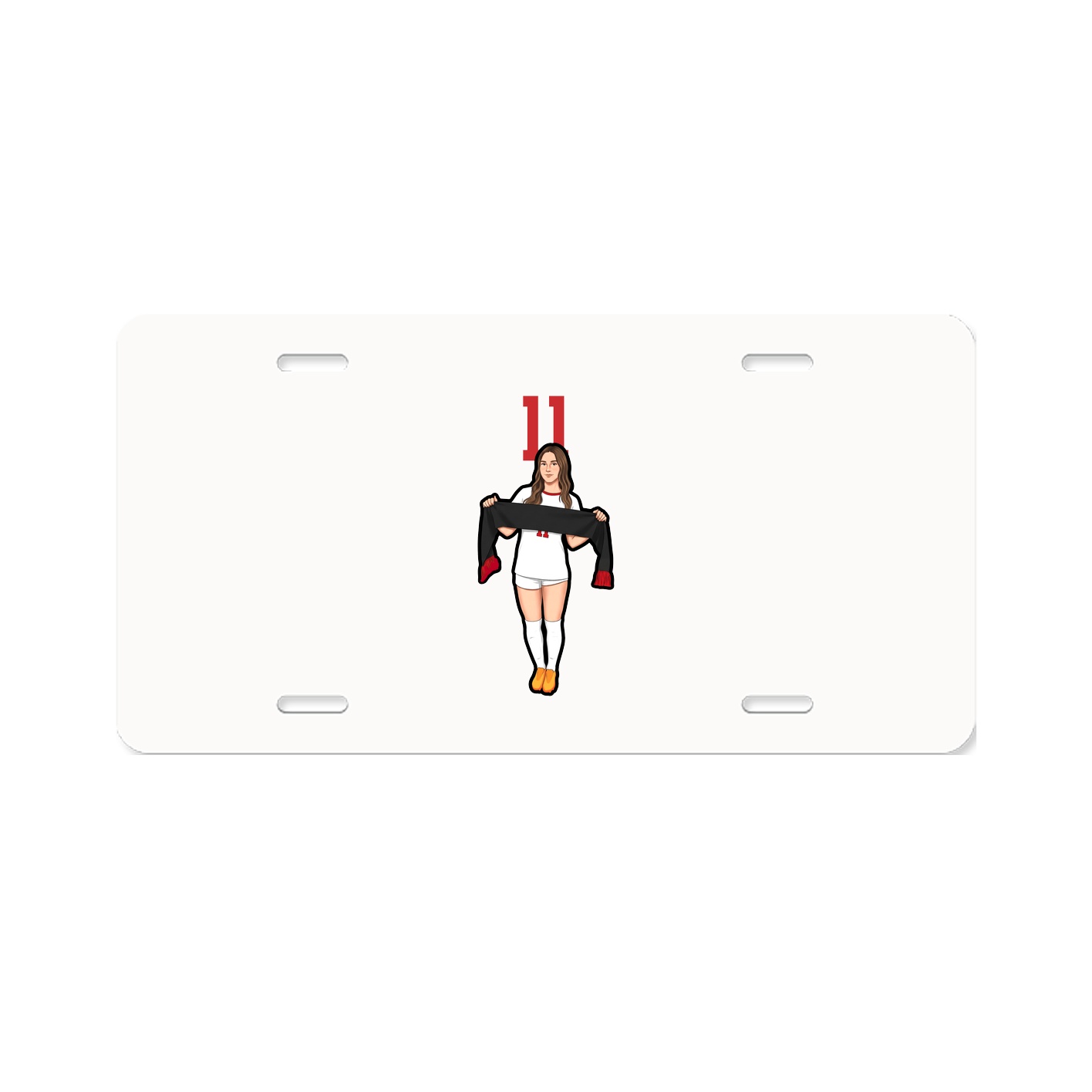 License Plate — Number Top in Classic