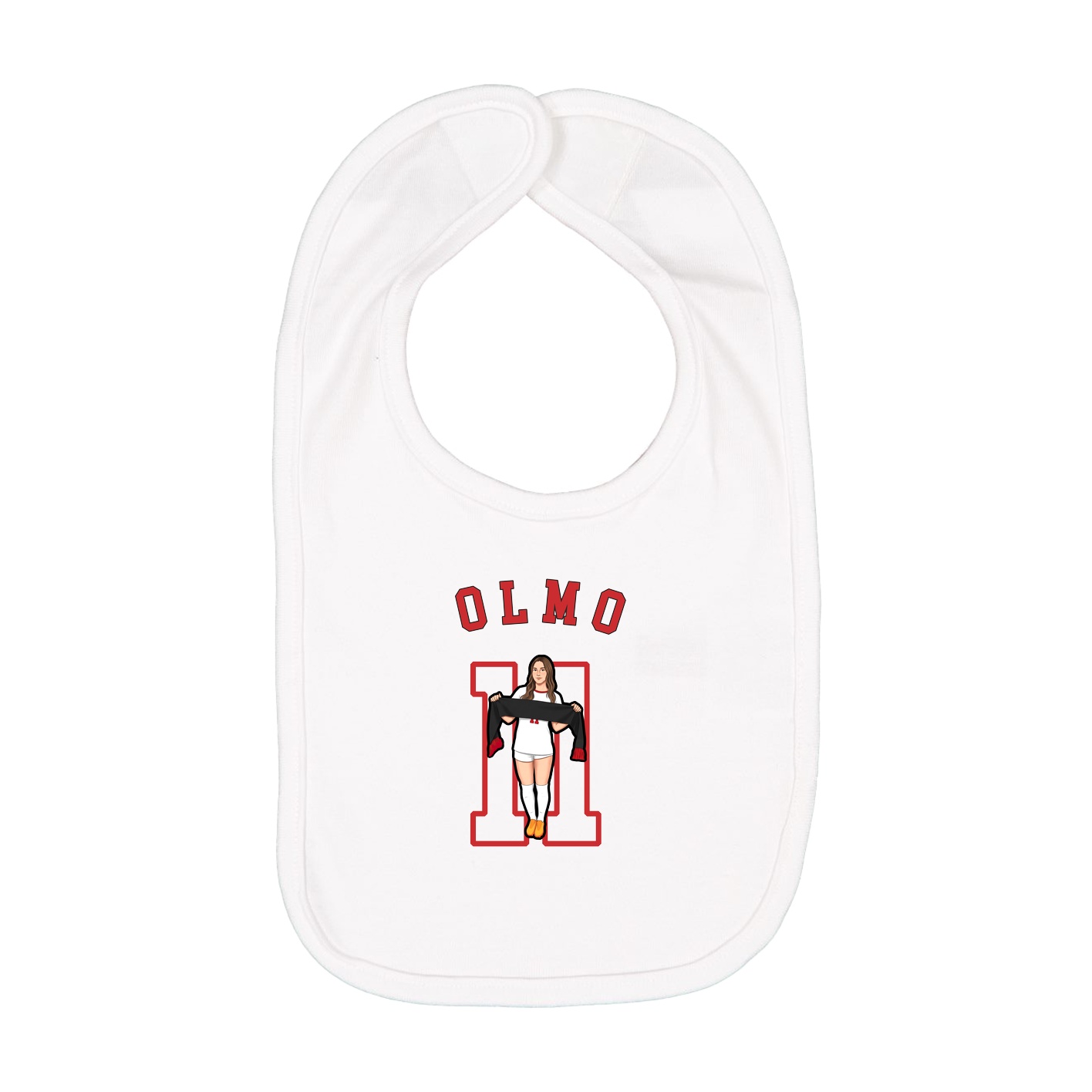 Infant Bib — Shirsey Arch in White