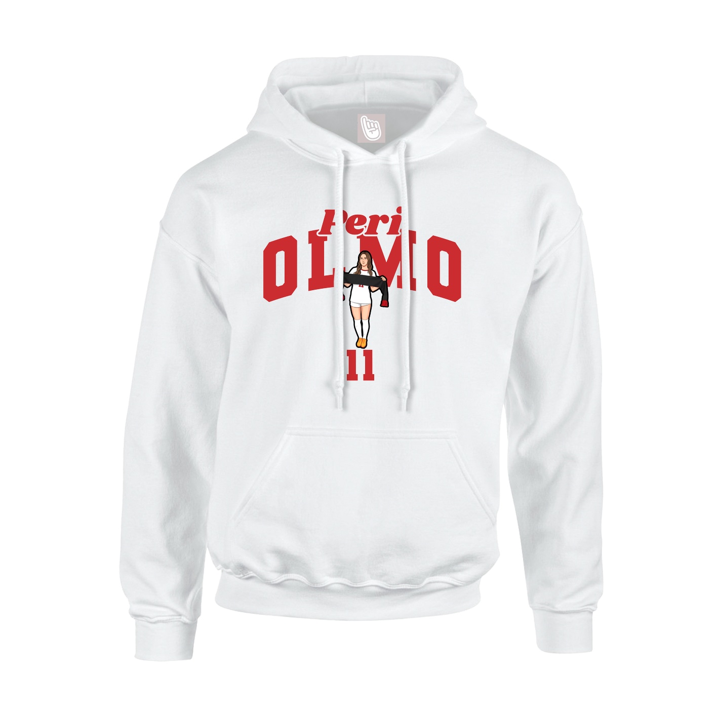 Youth Hoodie — Signature Arch in White