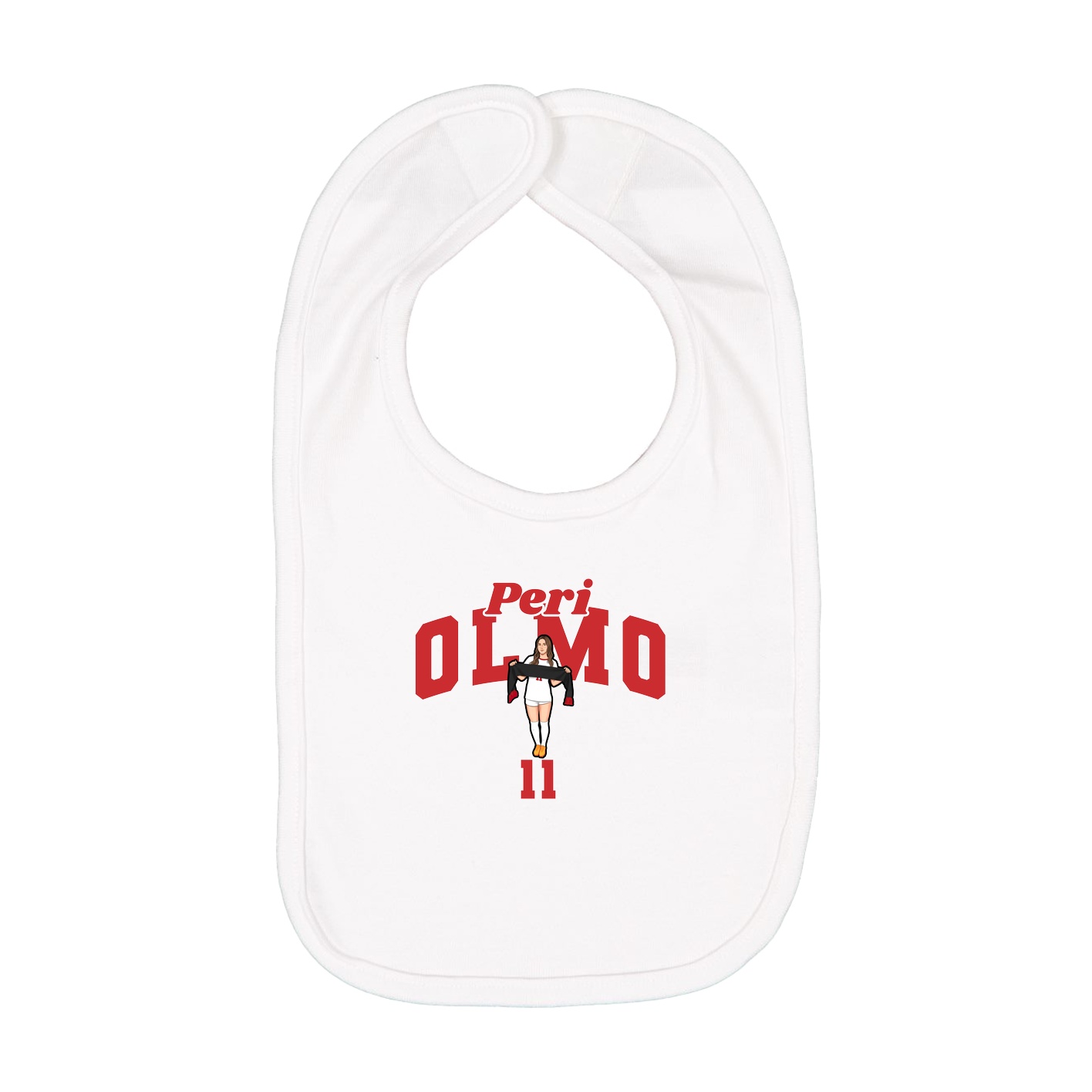 Infant Bib — Signature Arch in White