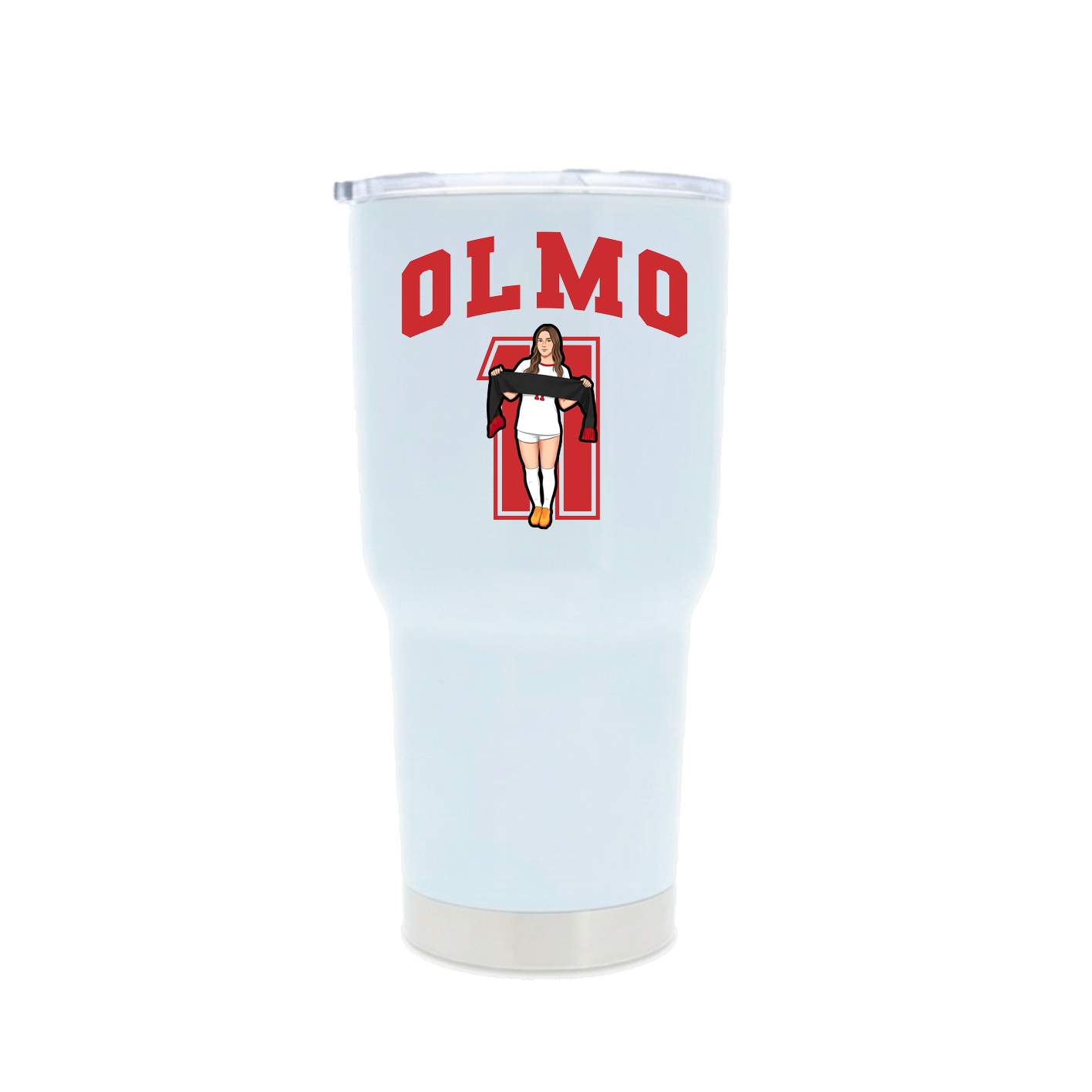 30oz Stainless Steel Tumbler — Number in White