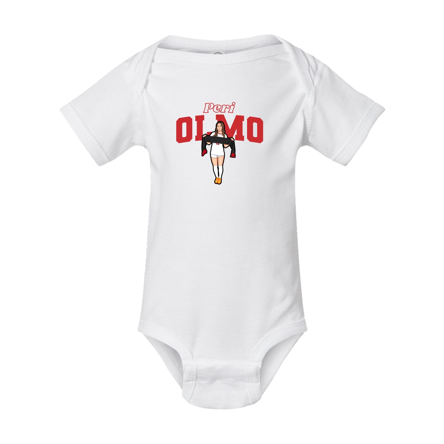 Baby Onesie — Name Arch in White